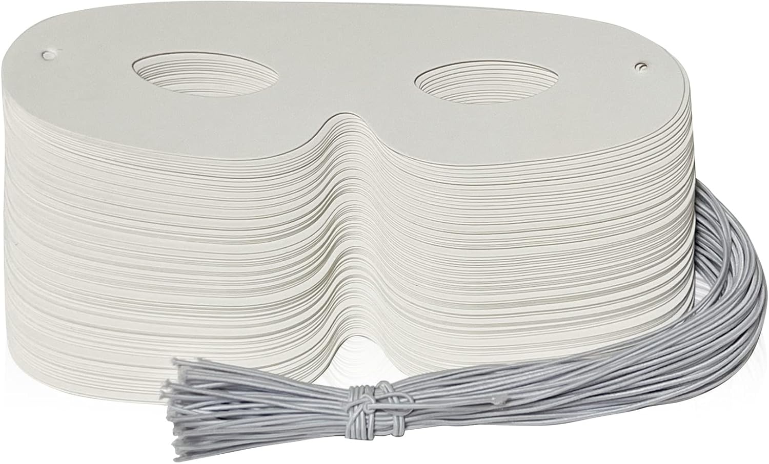 72 Piece Pack White Paper Eye Masks, Plain Masquerade Masks DIY Blank Masks Decoration Costume Party, Halloween Party - 72 Packs