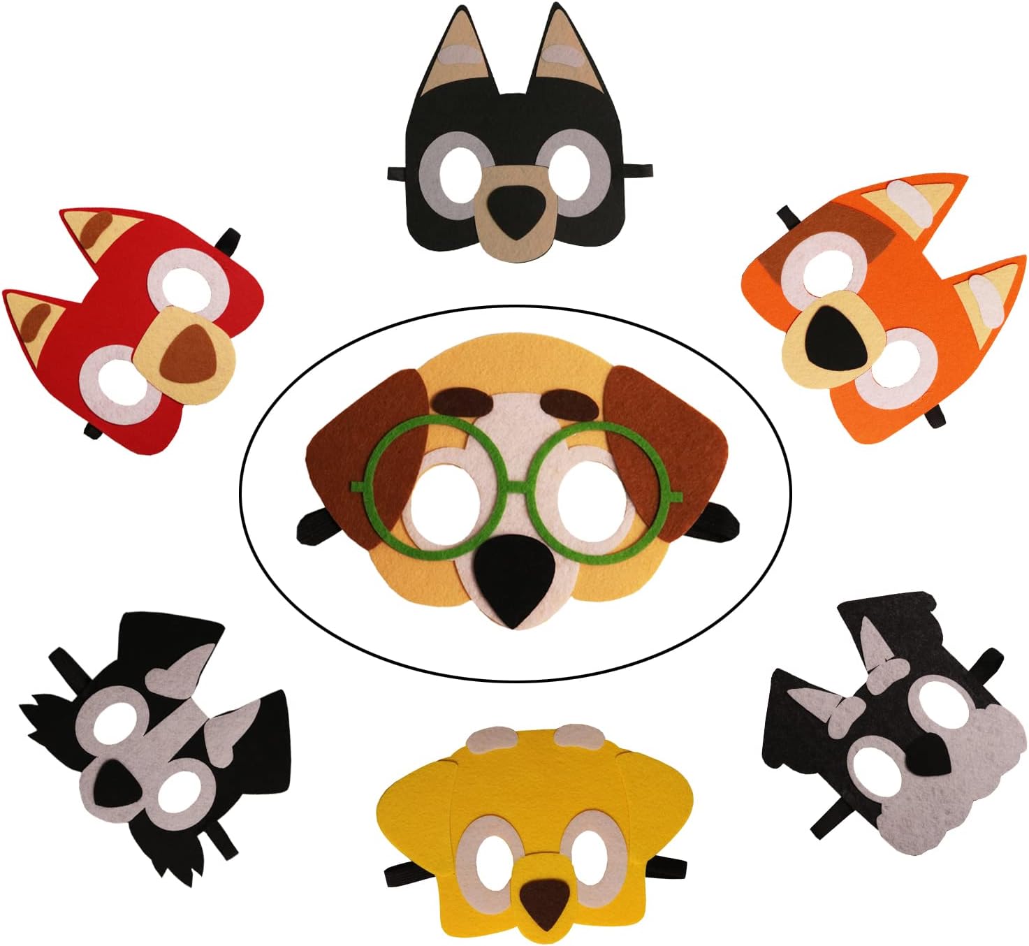 3640132Fimage_2.jpg 12 Pack Puppy Felt Masks