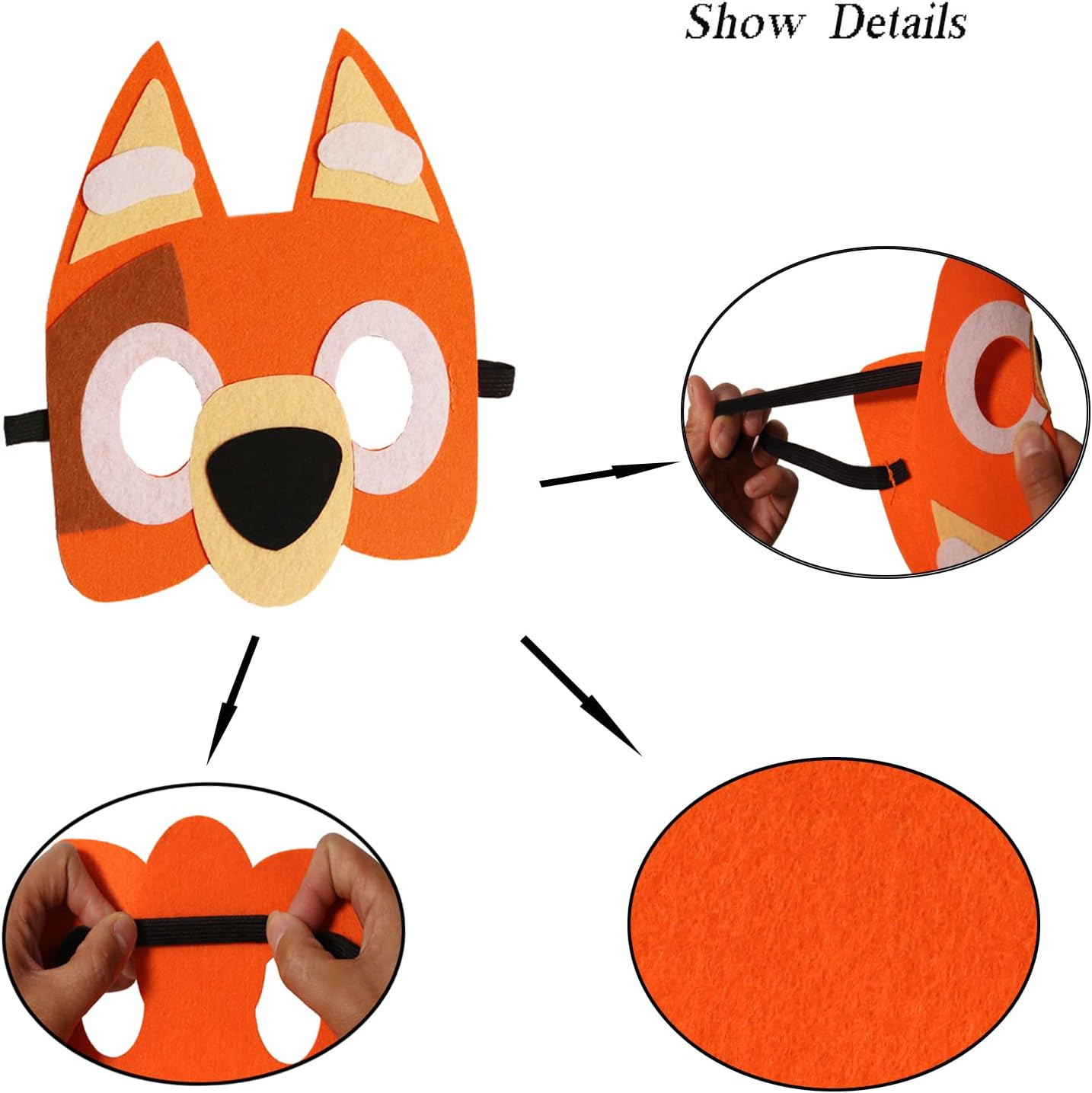 3640132Fimage_5.jpg 12 Pack Puppy Felt Masks