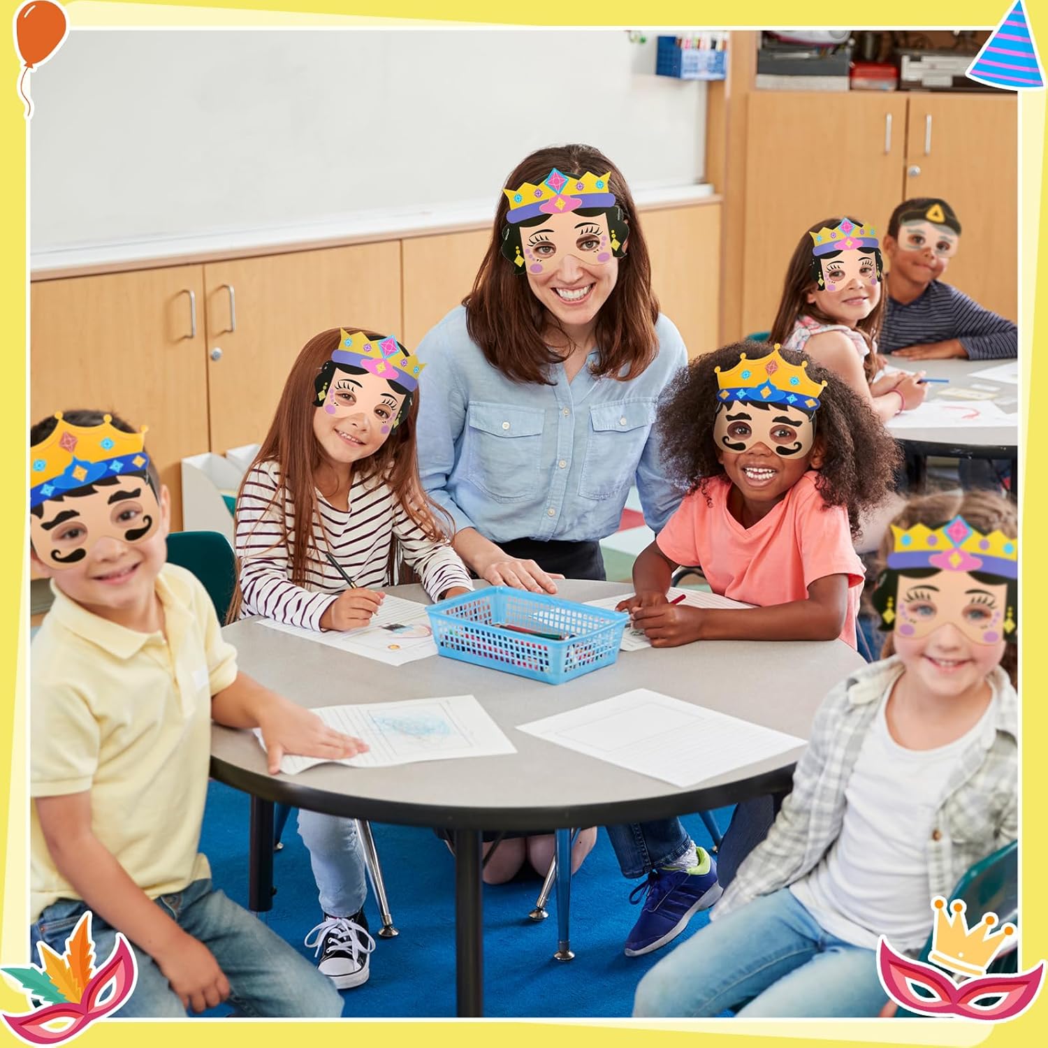 24 Pack Kids Purim Masks