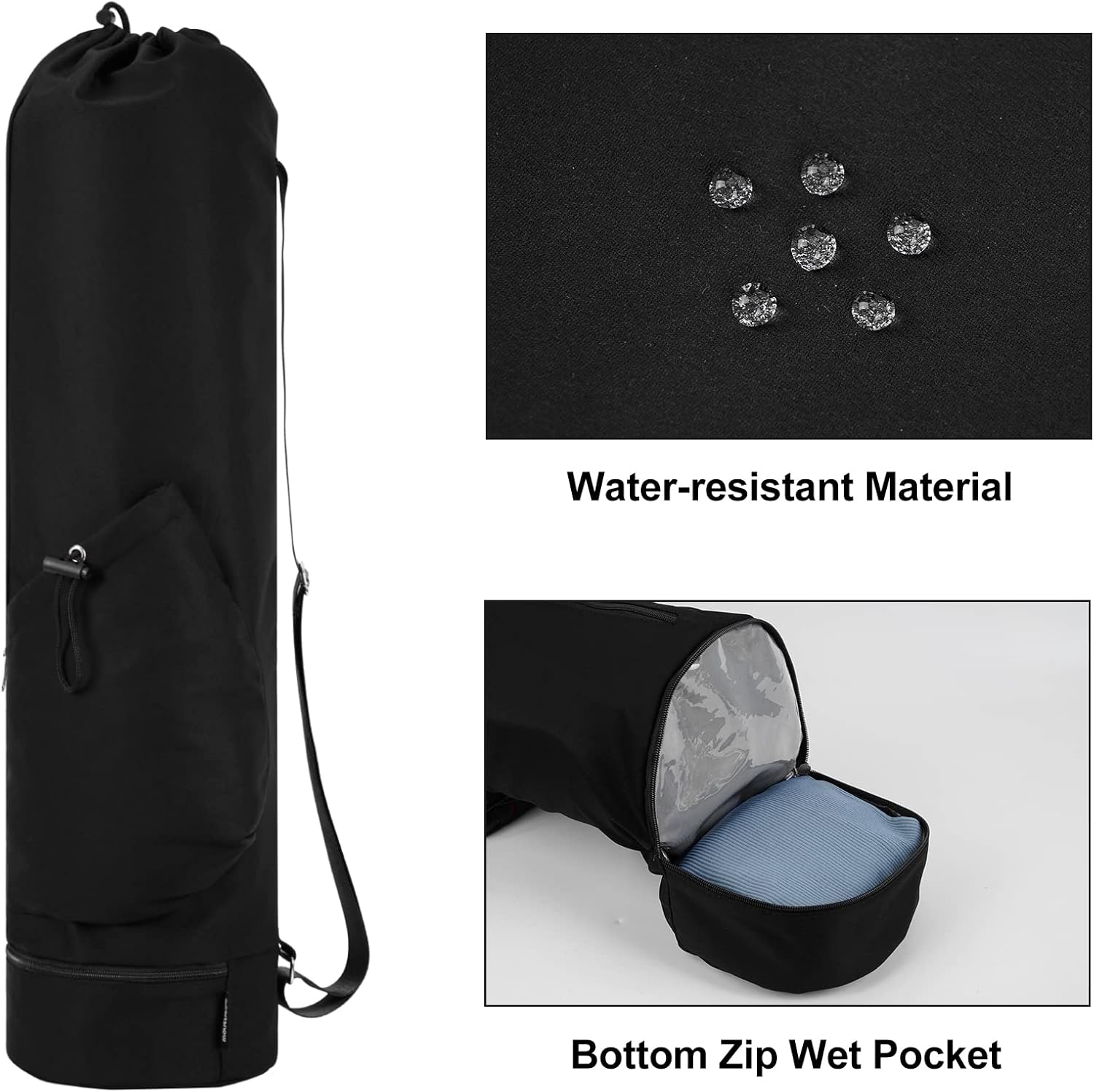 Yoga Mat Bag with Water Bottle Pocket