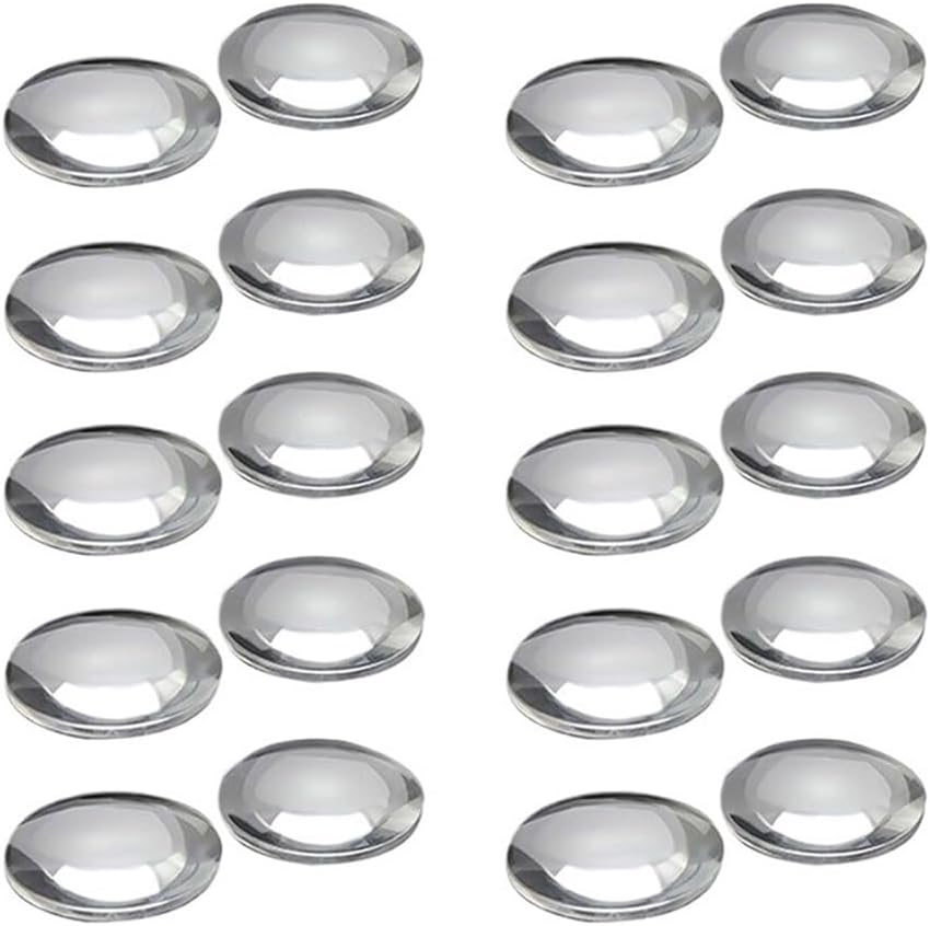 10pcs Focusing Convex Lens, 45mm Focal Length, 25mm Dia