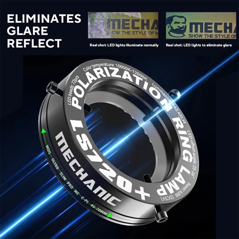 72 LED, Anti-Glare Microscope Ring Light