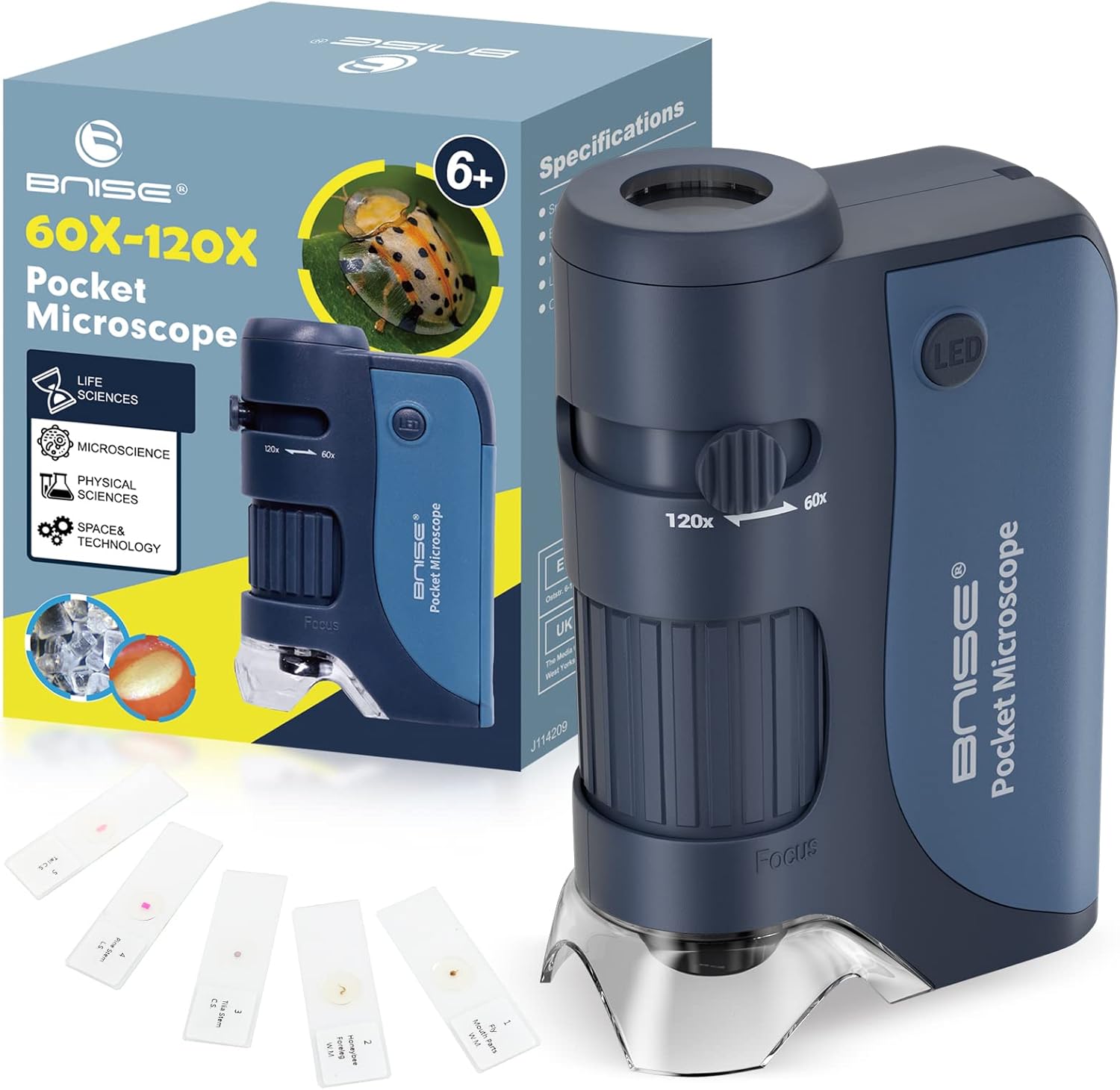 Pocket Microscope 60X-120X