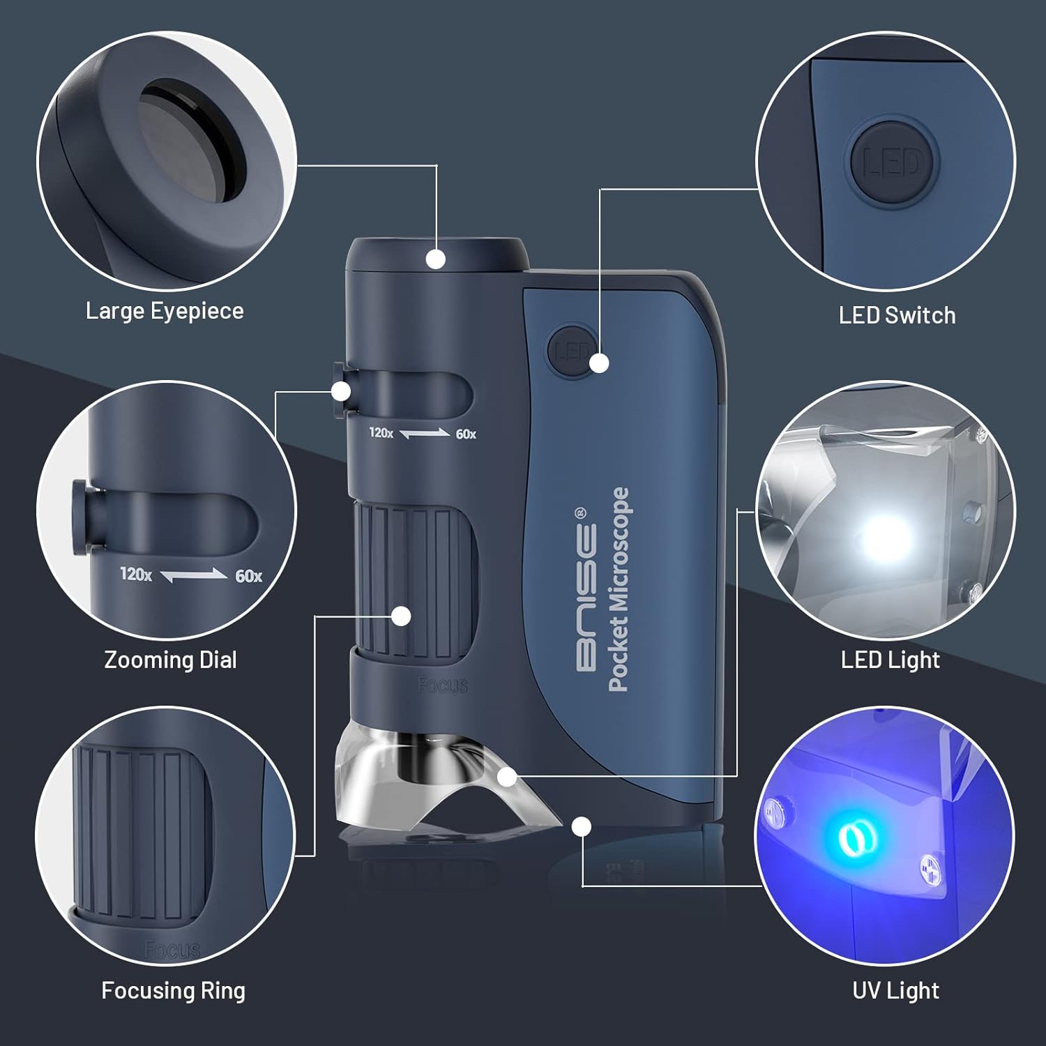 Pocket Microscope 60X-120X
