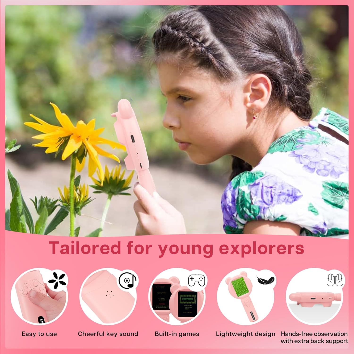 Bear Children's Microscope, 1000x Portable Microscope