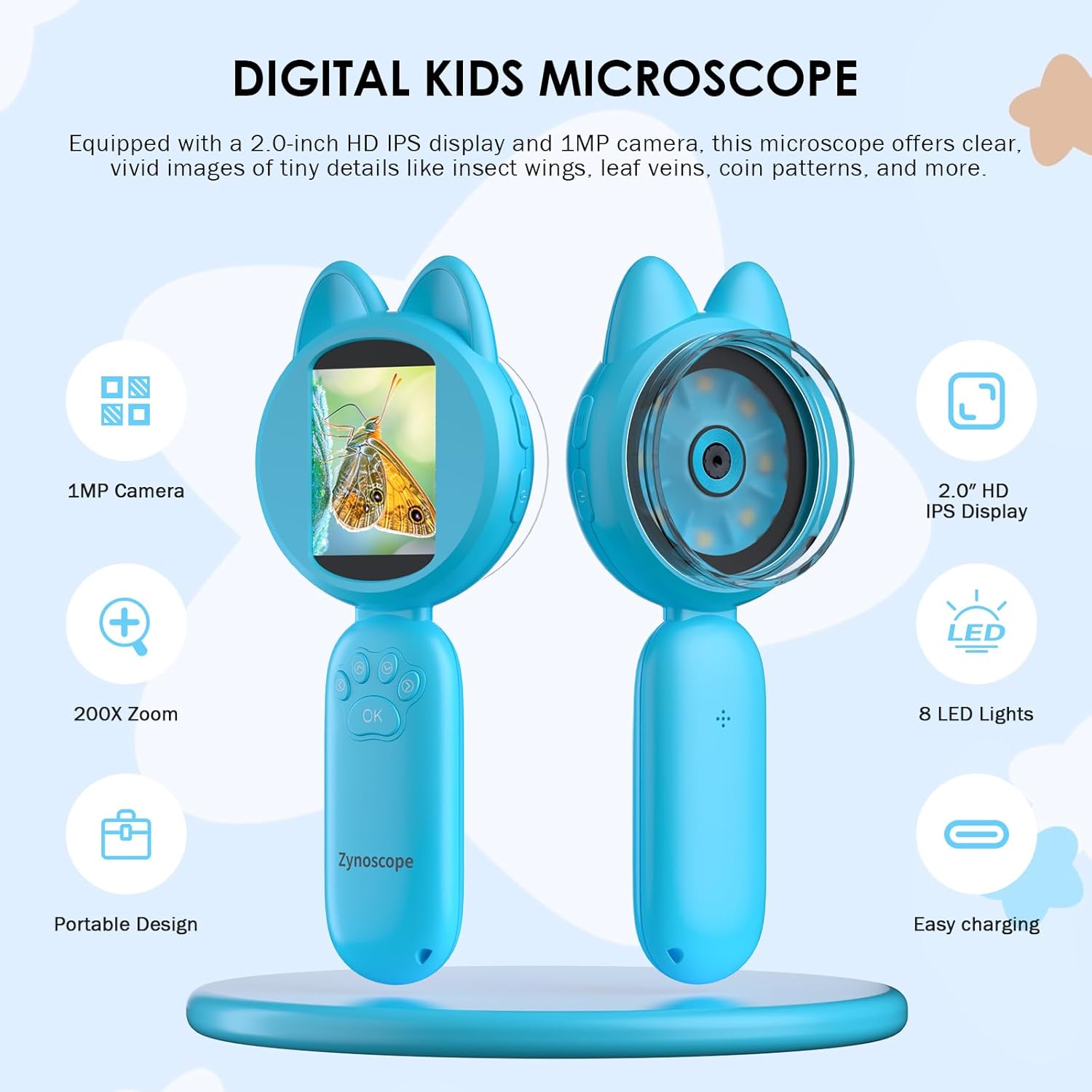 200X Magnification Kids Microscope
