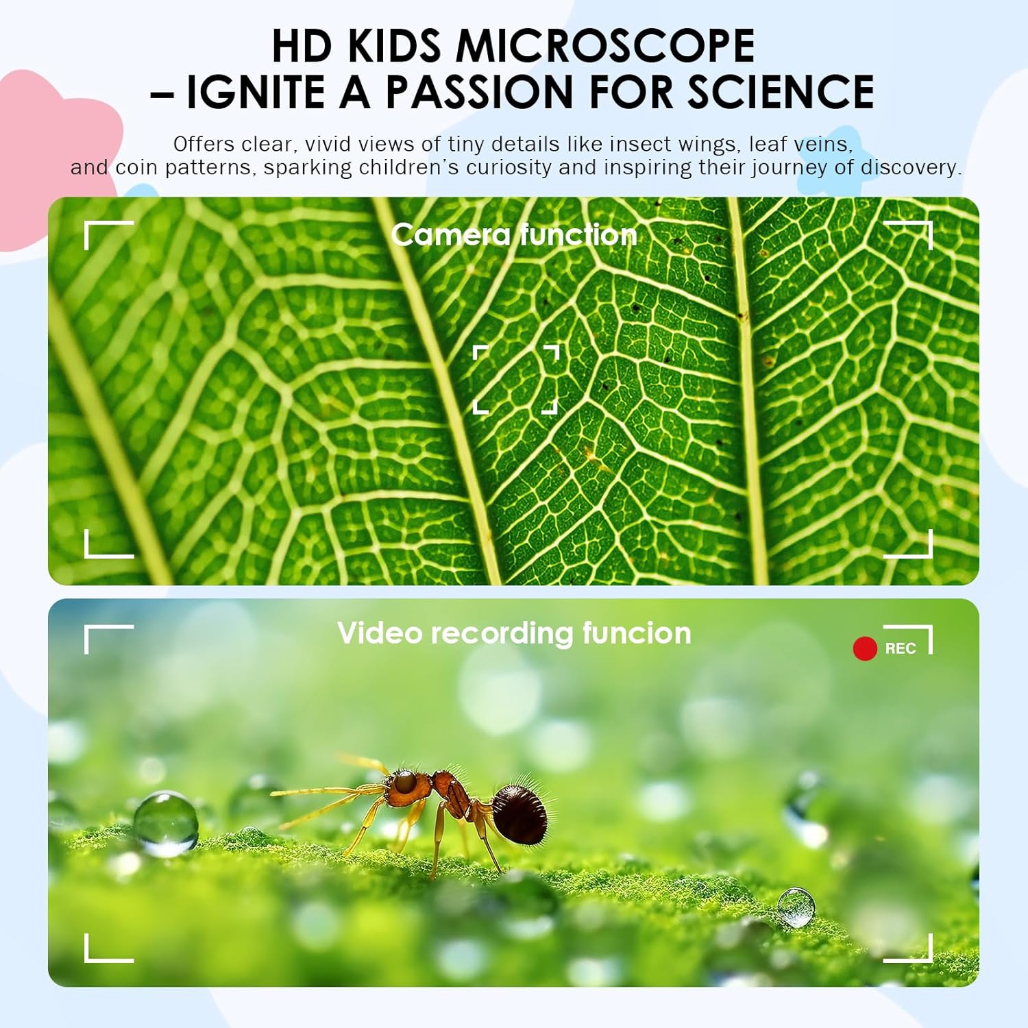 200X Magnification Kids Microscope