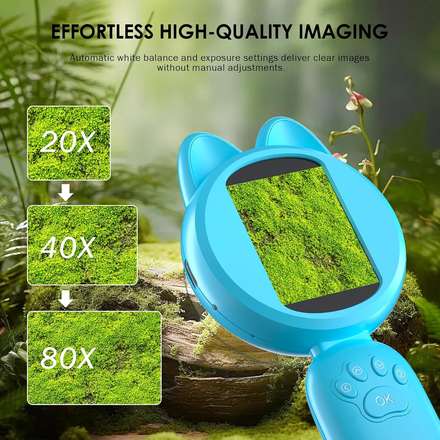 200X Magnification Kids Microscope