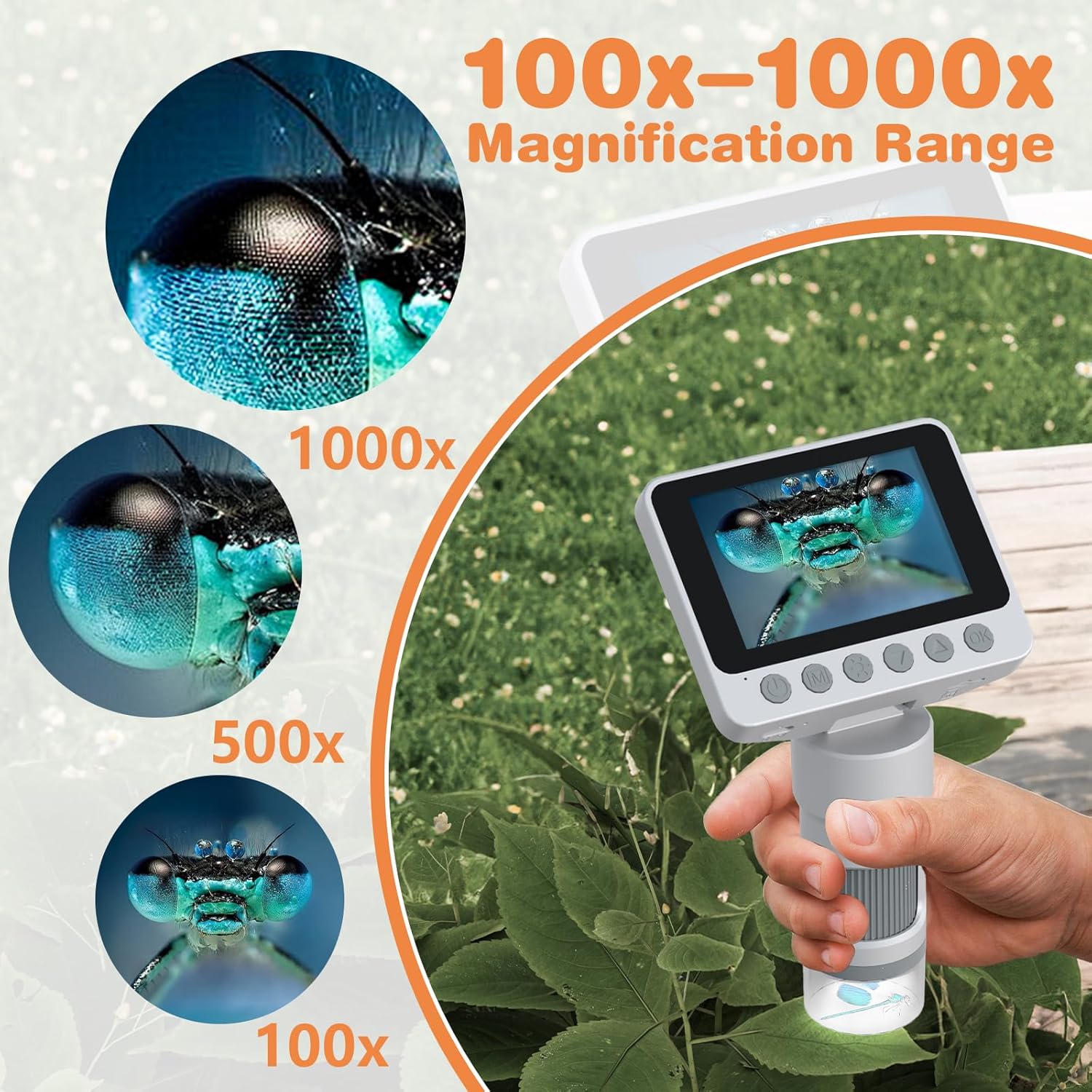 Easter Gift Up to 1000X Zoom Kids Microscope