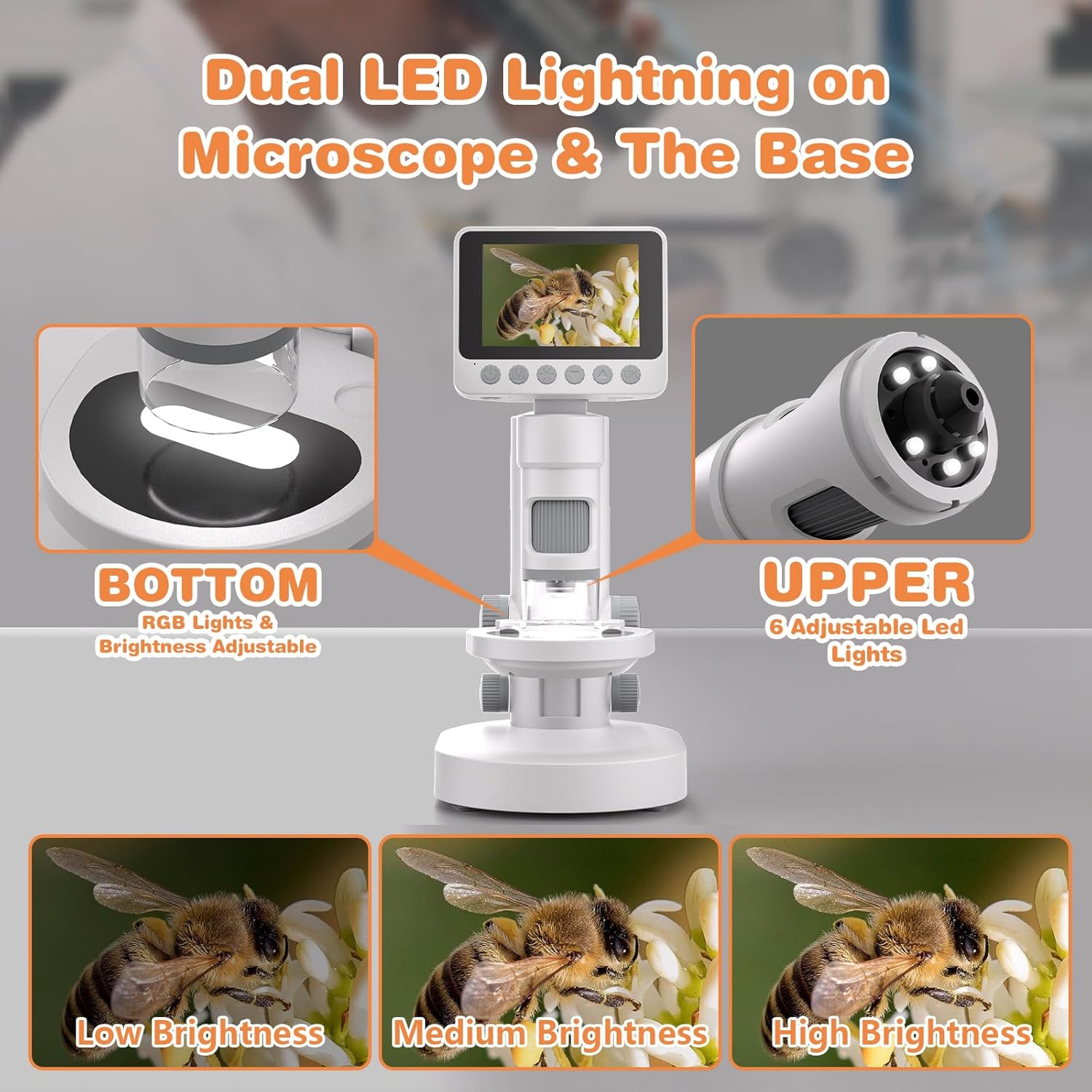 Easter Gift Up to 1000X Zoom Kids Microscope