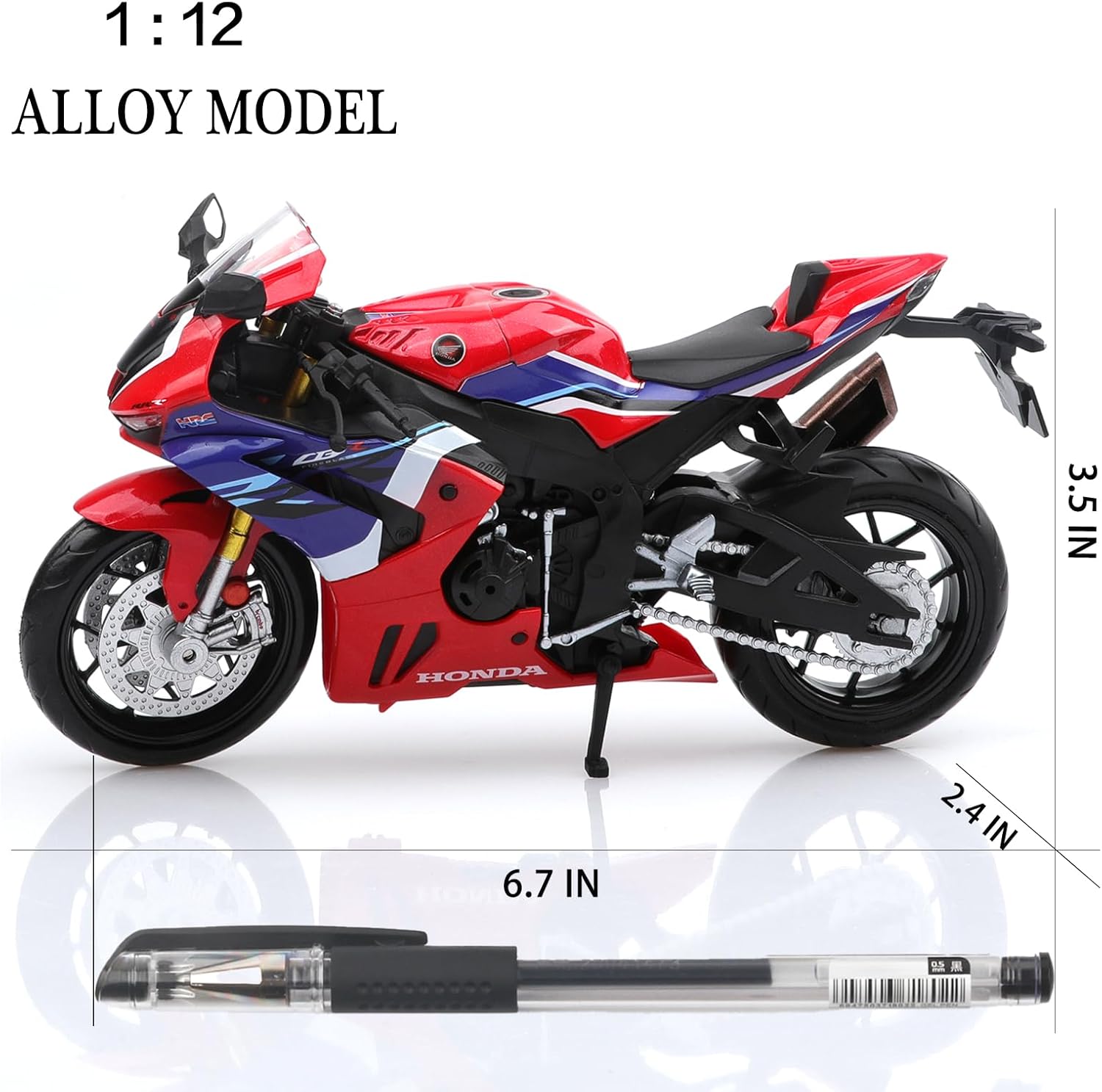 1/12 Scale Honda CBR 1000RR Die-Casting Motorcycle Model