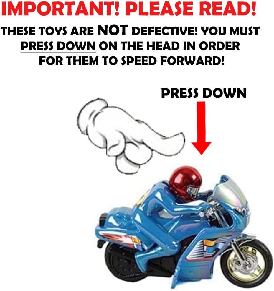 12 Pack Kids Motorcycle with Driver Toy