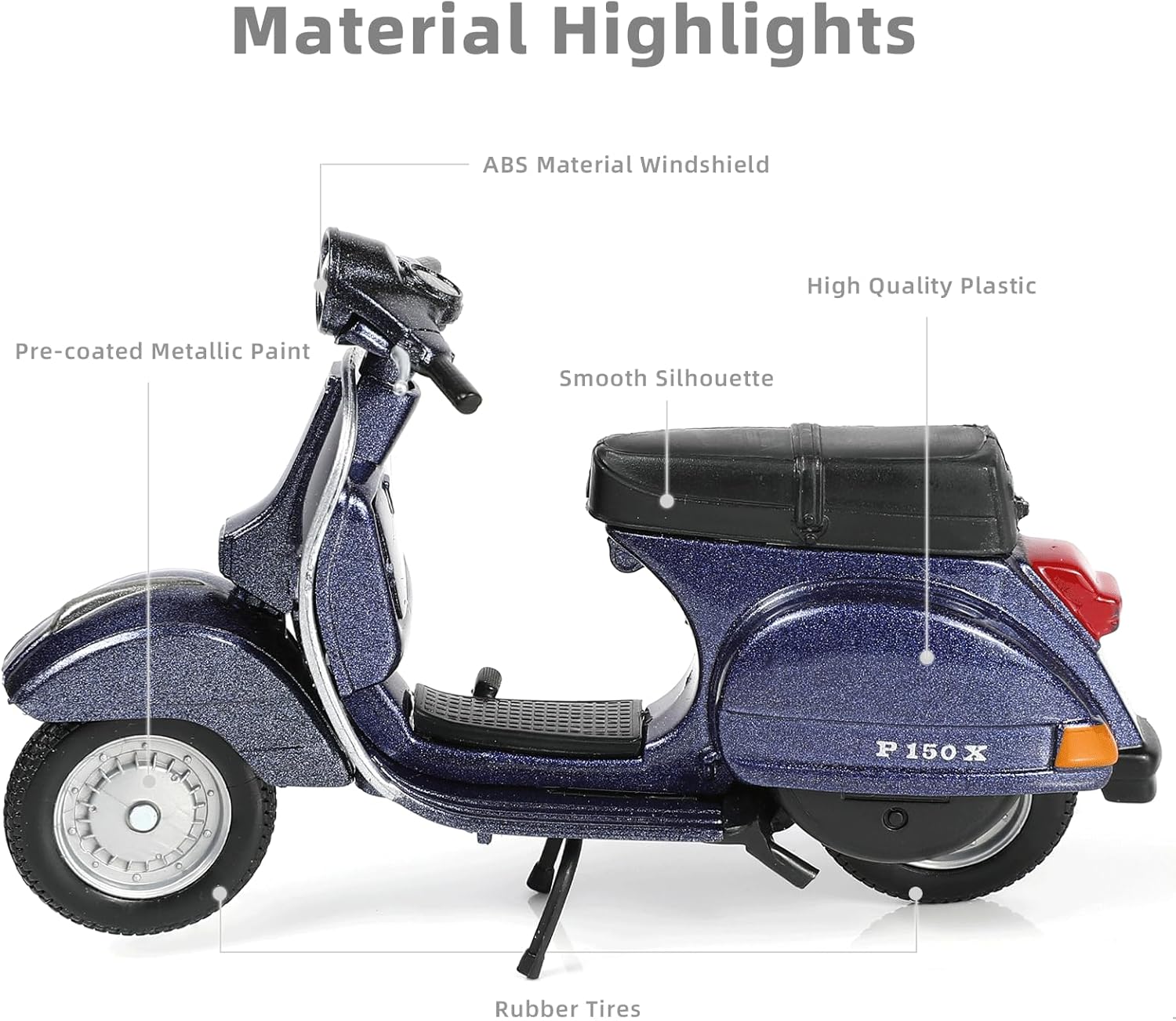 1:18 Scale Vespa P150X Scooter Model