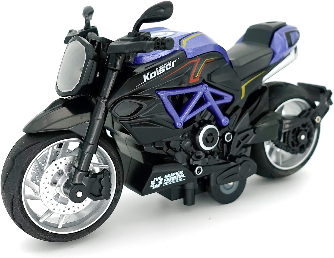 Blue Motorcycle Toys with Sounds and Lights for Boys 3-12 Years