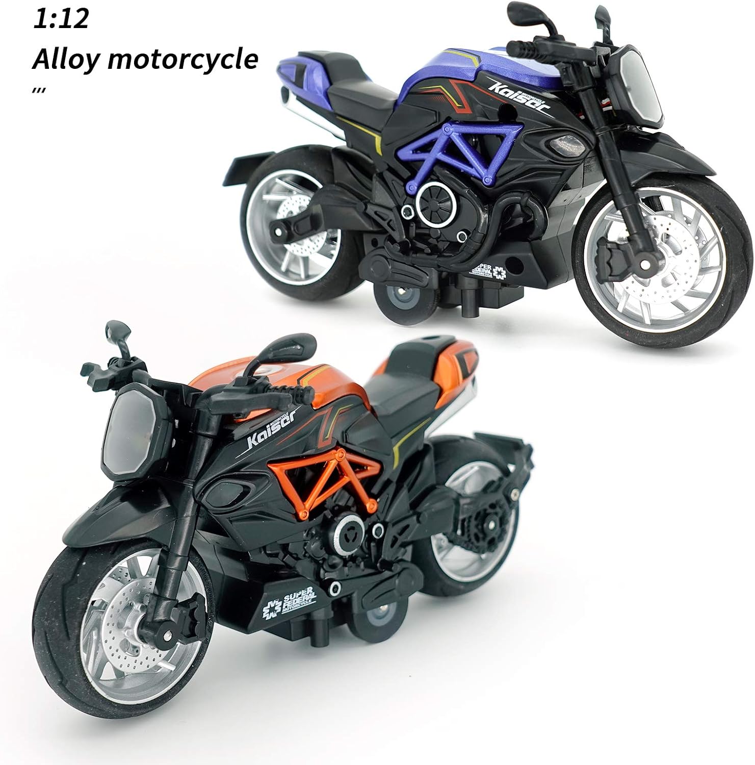 Blue Motorcycle Toys with Sounds and Lights for Boys 3-12 Years