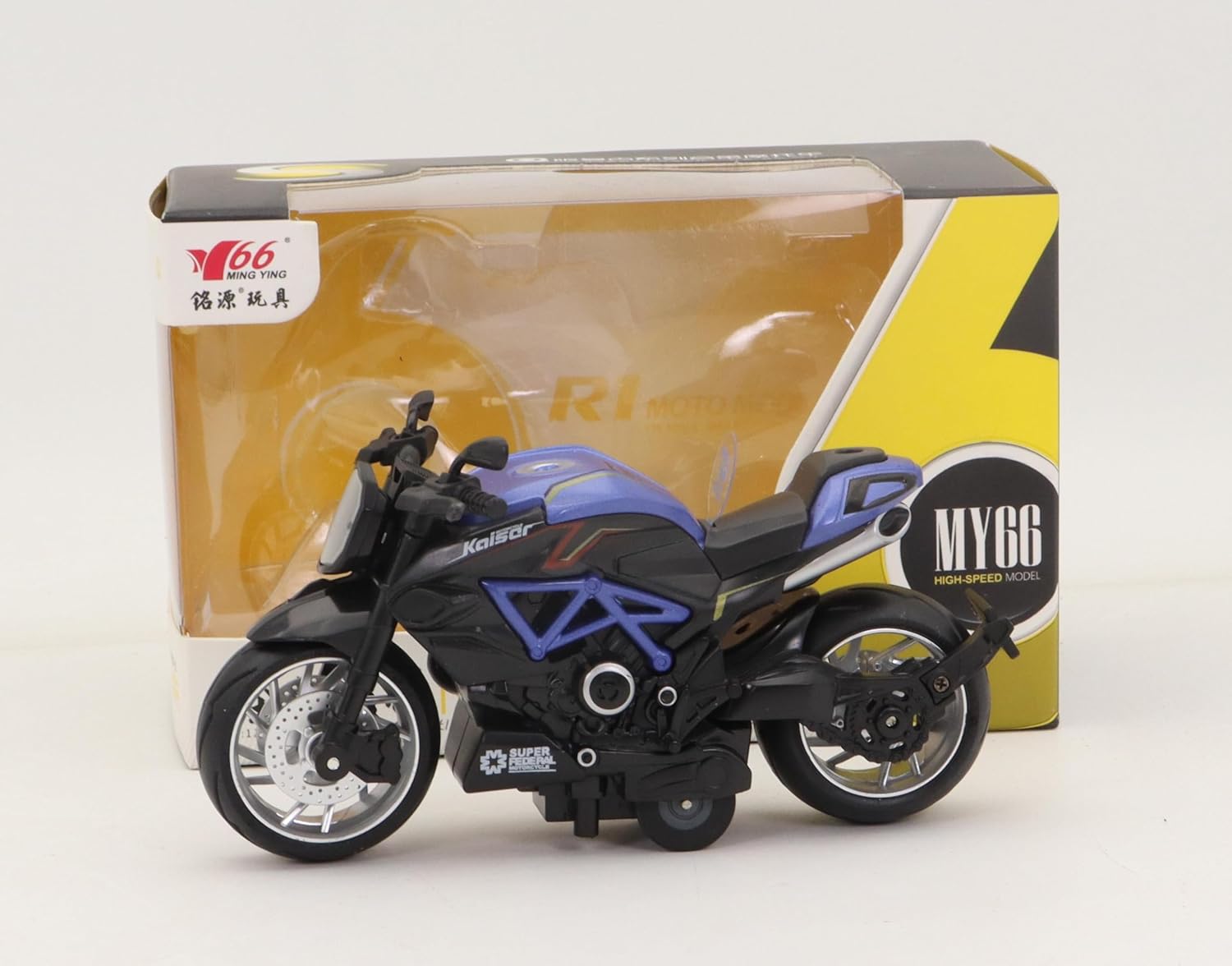 Blue Motorcycle Toys with Sounds and Lights for Boys 3-12 Years
