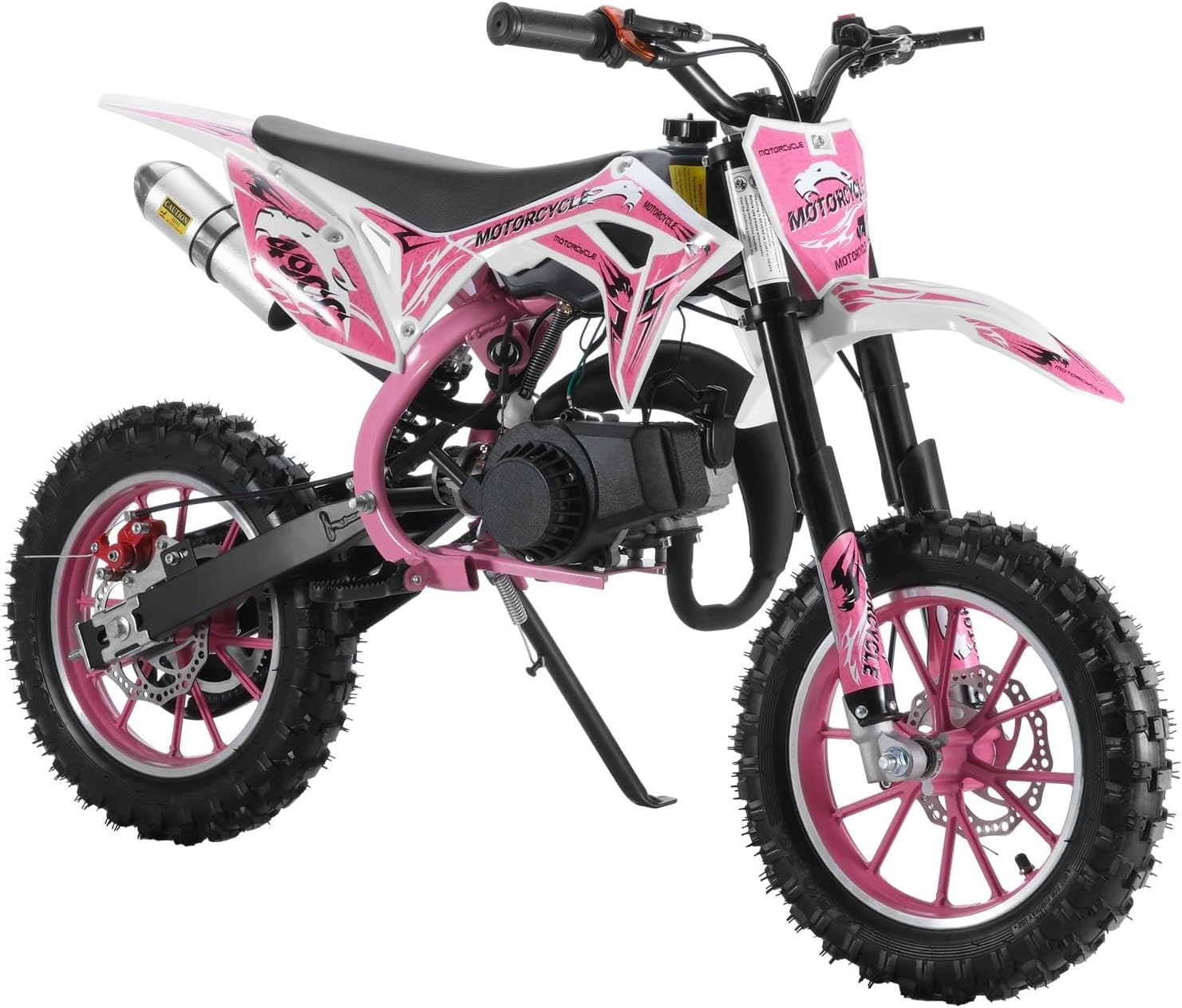 Kids Dirt Bike, 49cc Gas, 2 Stroke, Off Road, Pink