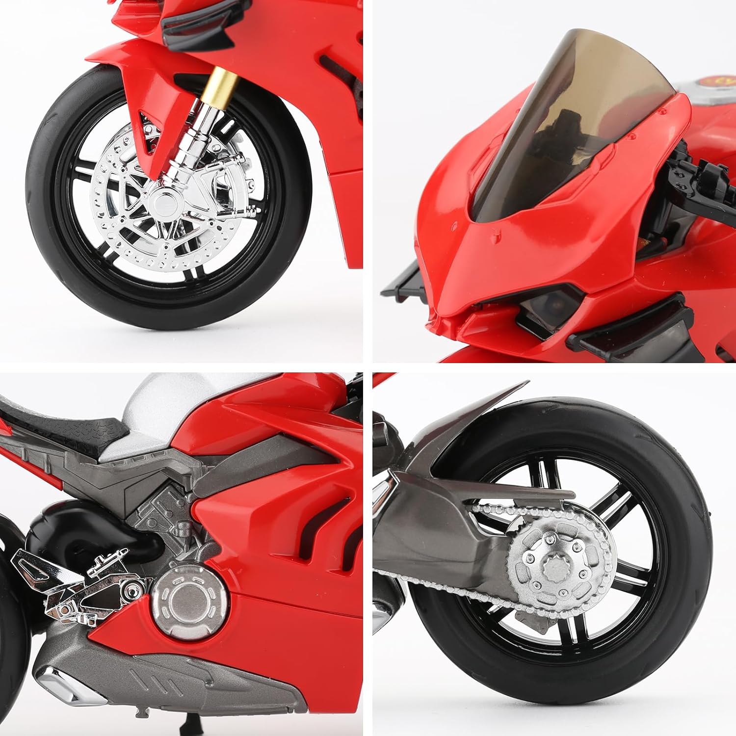 1:12 Ducati Take Apart Motorcycle Toys, Red