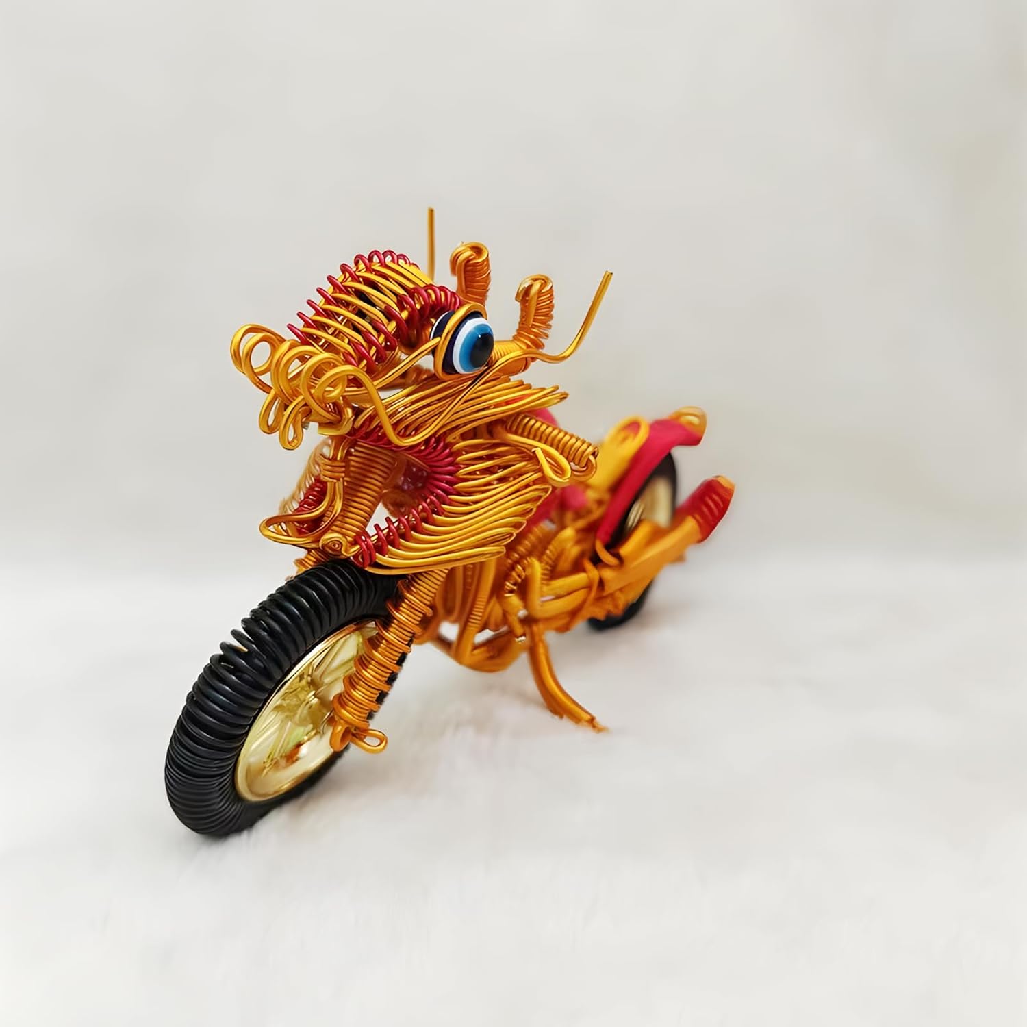 3744312Fimage_2.jpg Handmade Aluminum Wire Motorcycle Model, Red and Yellow