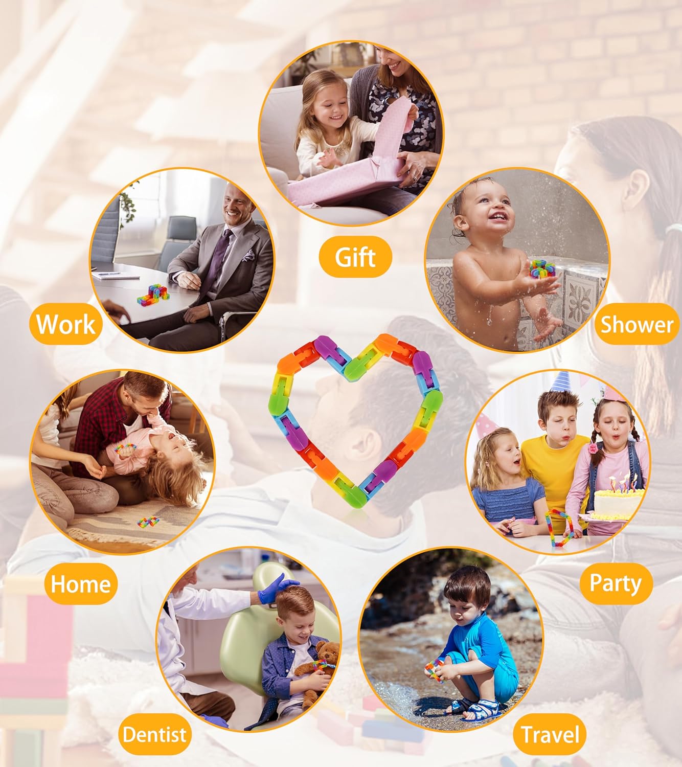 30 Pack Fidget Toy, Quirky Track Snap and Click