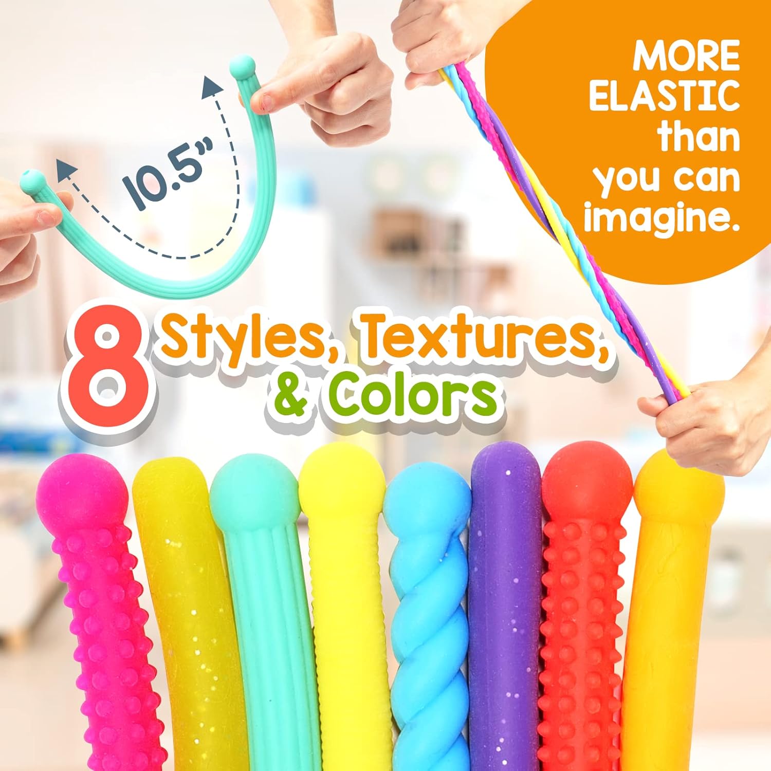 Kid's Sensory Autism Toys, Textured Elastic Toys