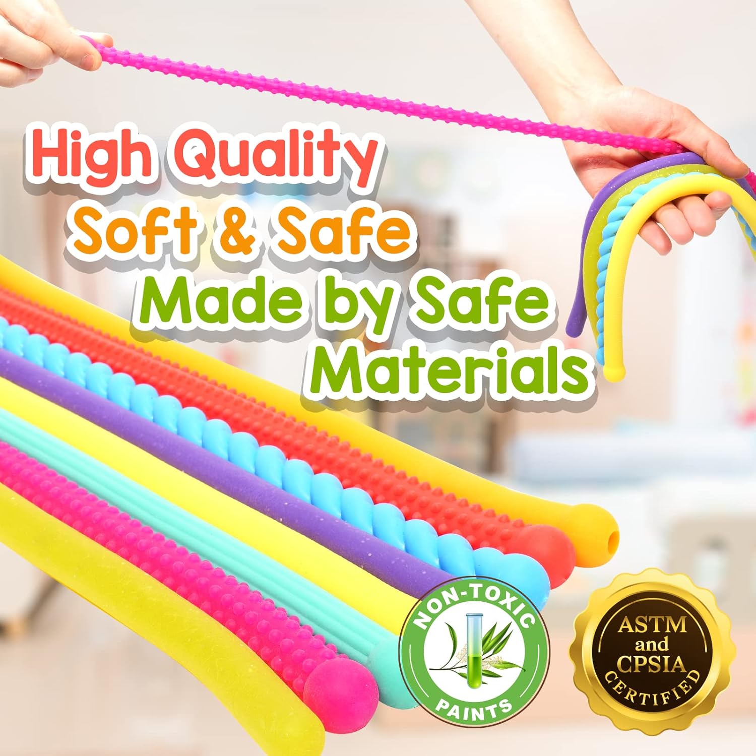 Kid's Sensory Autism Toys, Textured Elastic Toys