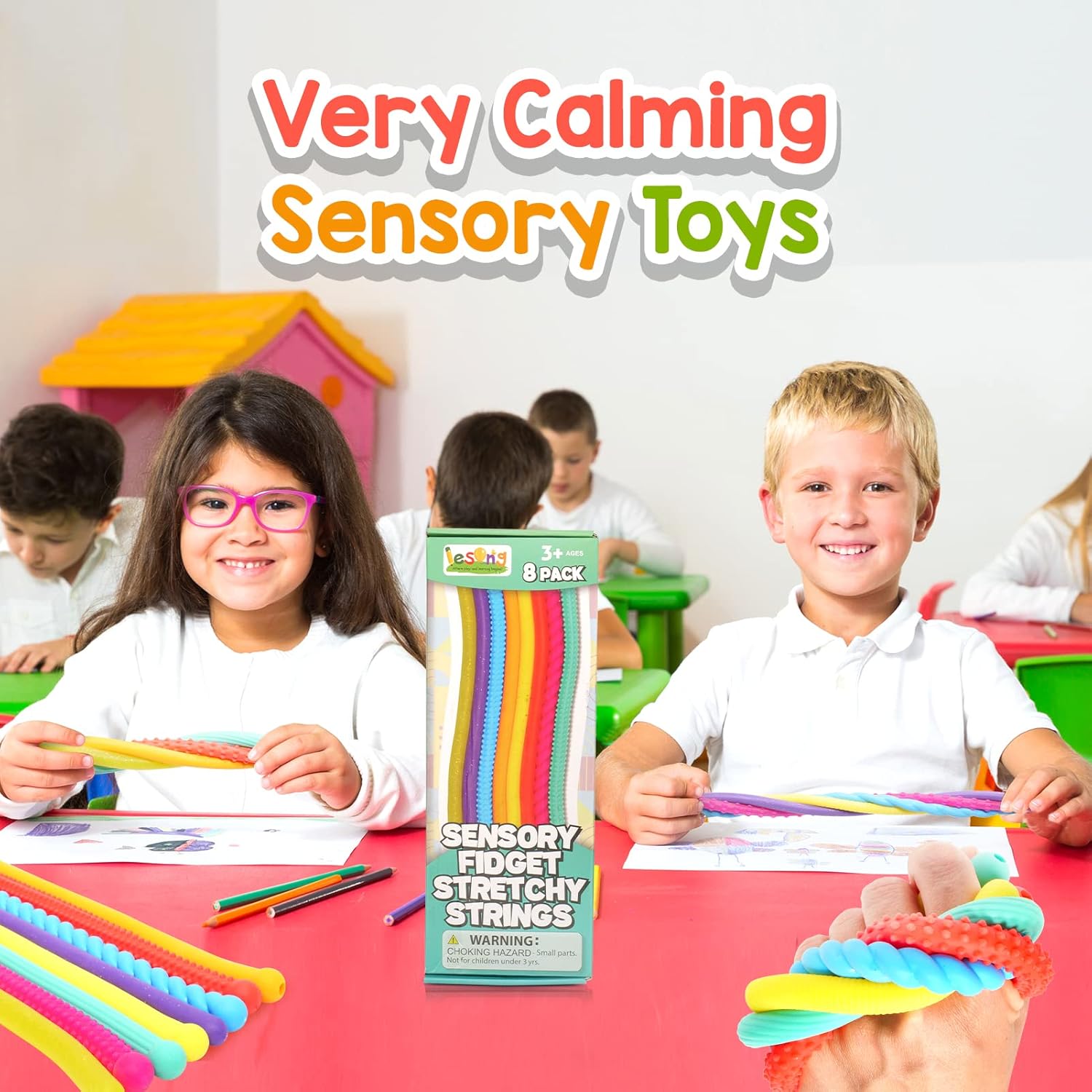 Kid's Sensory Autism Toys, Textured Elastic Toys