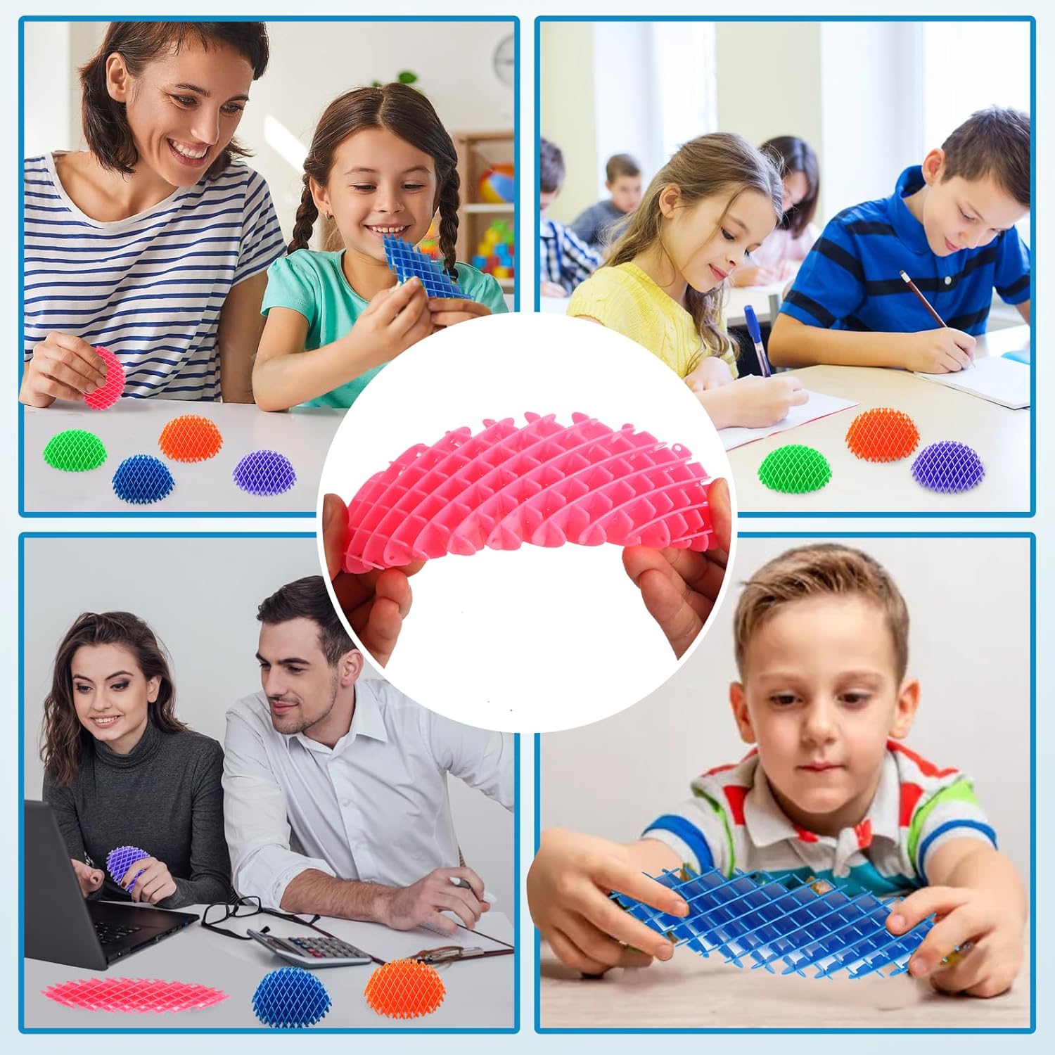 5 Pack Mini Stress Relief Worm Toys