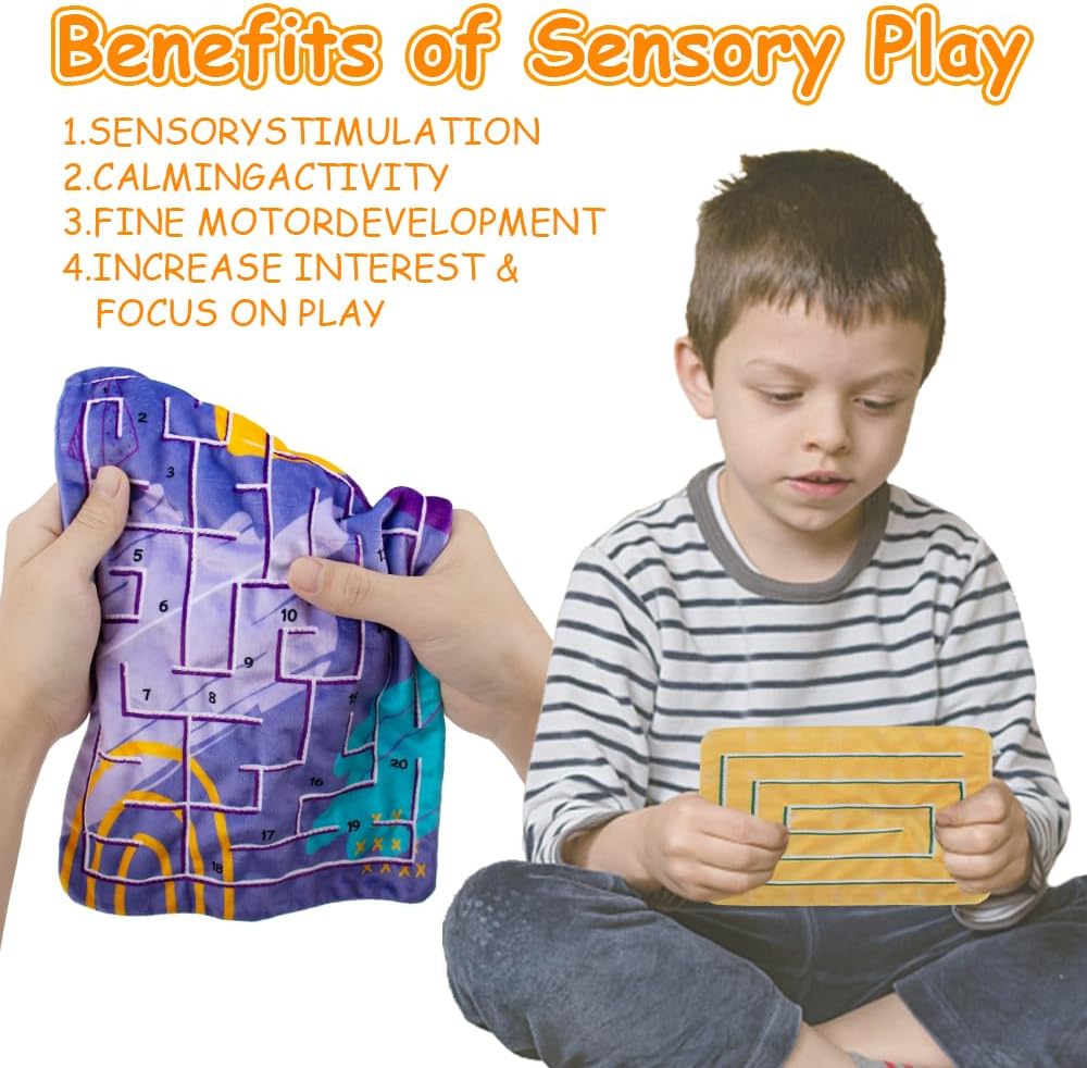 5 Pack Marble Maze Mat, Sensory Stress Relief Toys