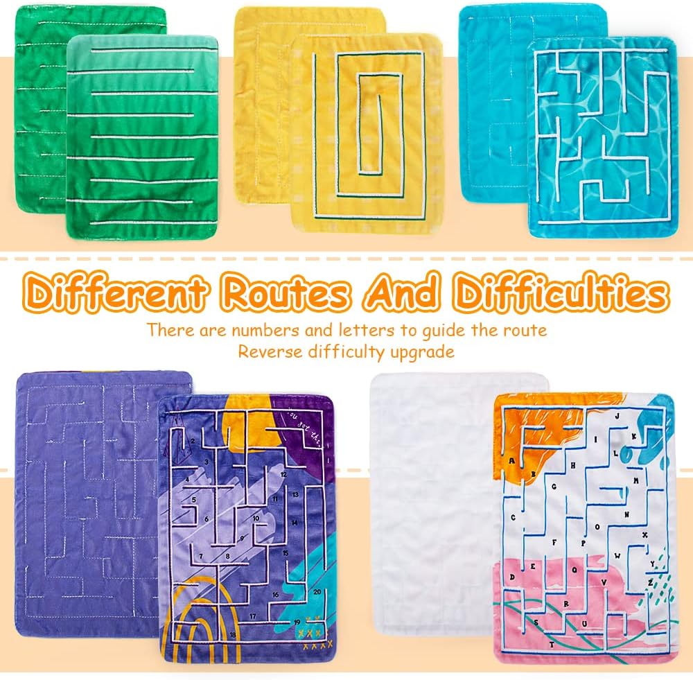 5 Pack Marble Maze Mat, Sensory Stress Relief Toys