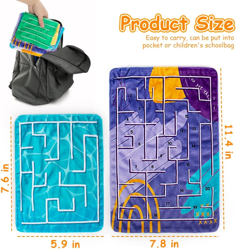 5 Pack Marble Maze Mat, Sensory Stress Relief Toys