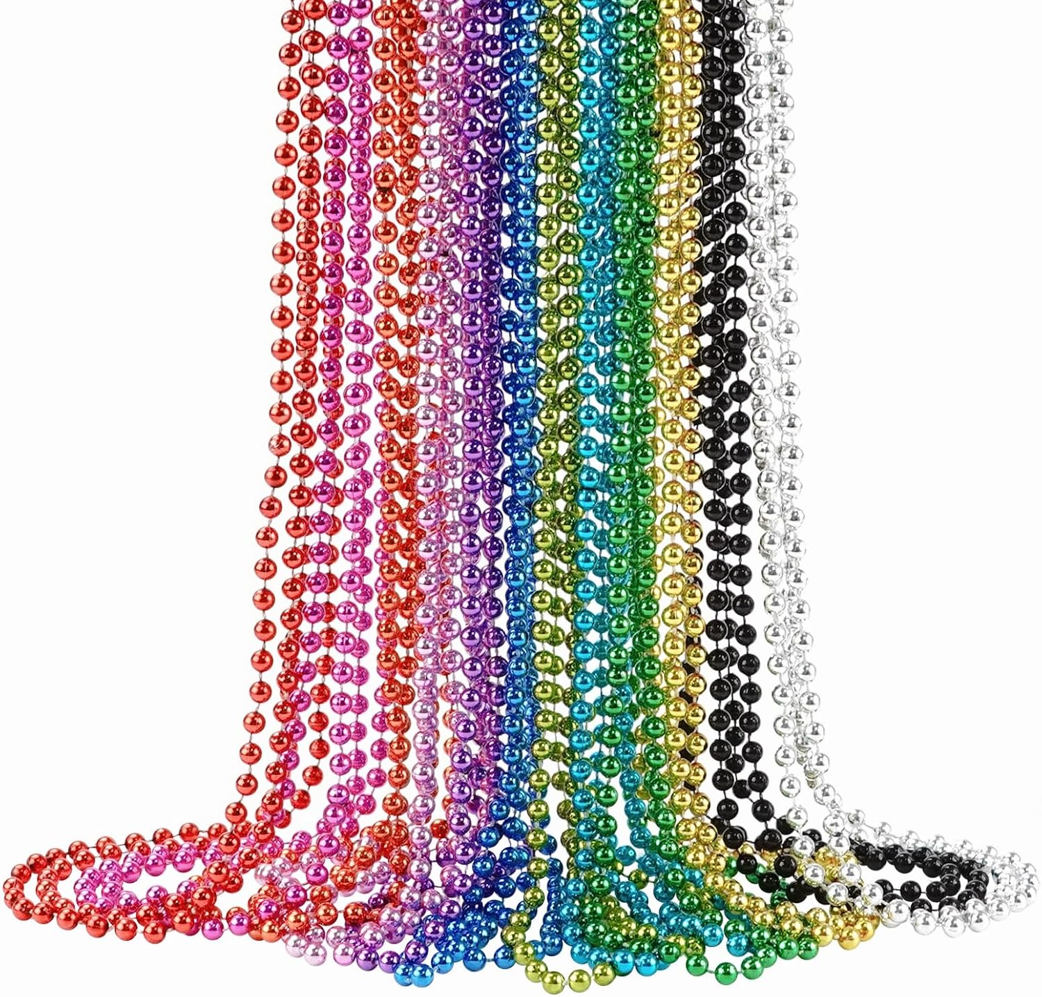 24 Pieces Mardi Gras Beaded Necklaces