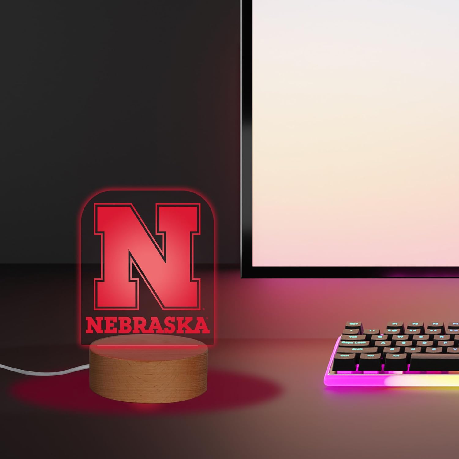 NCAA Nebraska Cornhuskers LED Desk Light