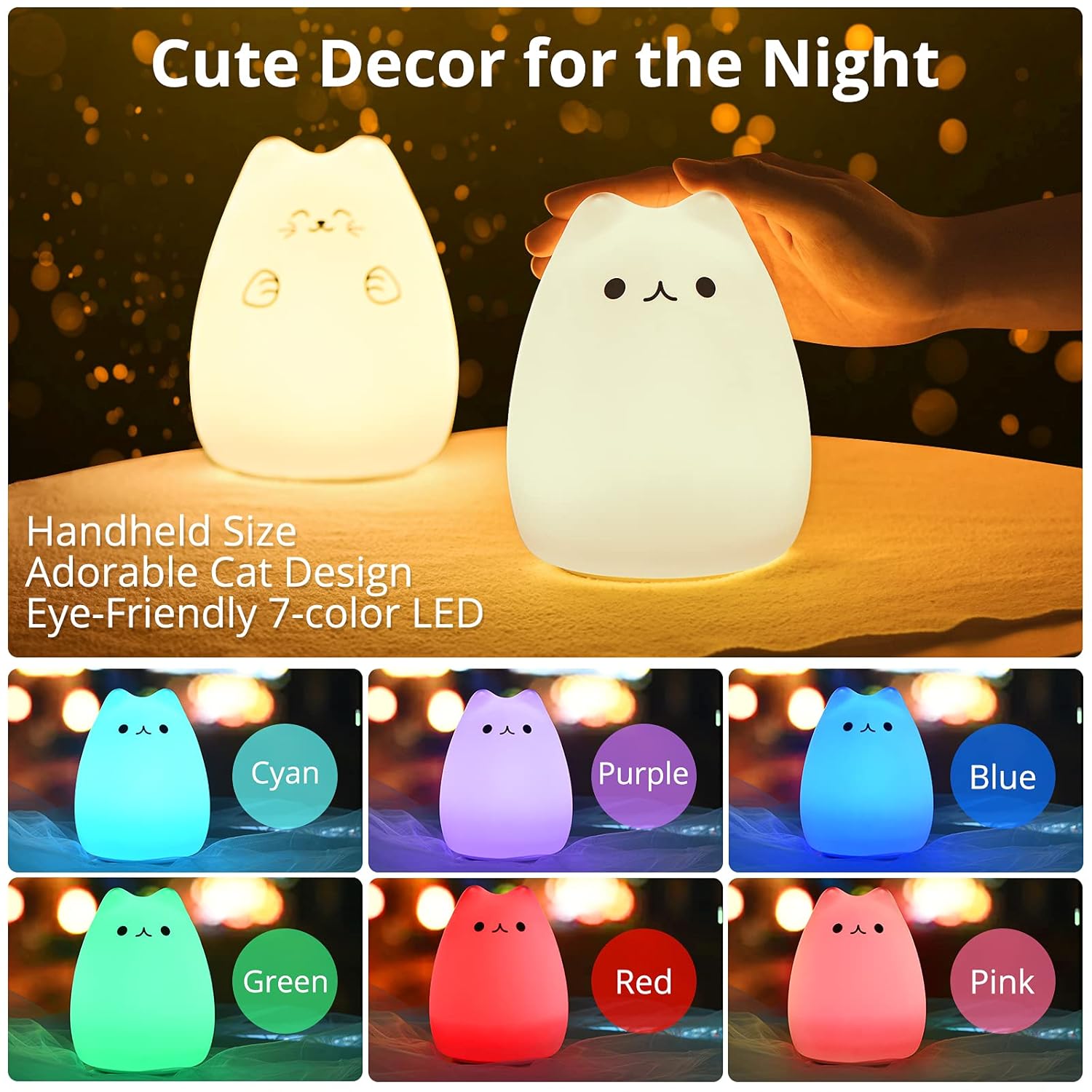 Cute Kitten Night Light