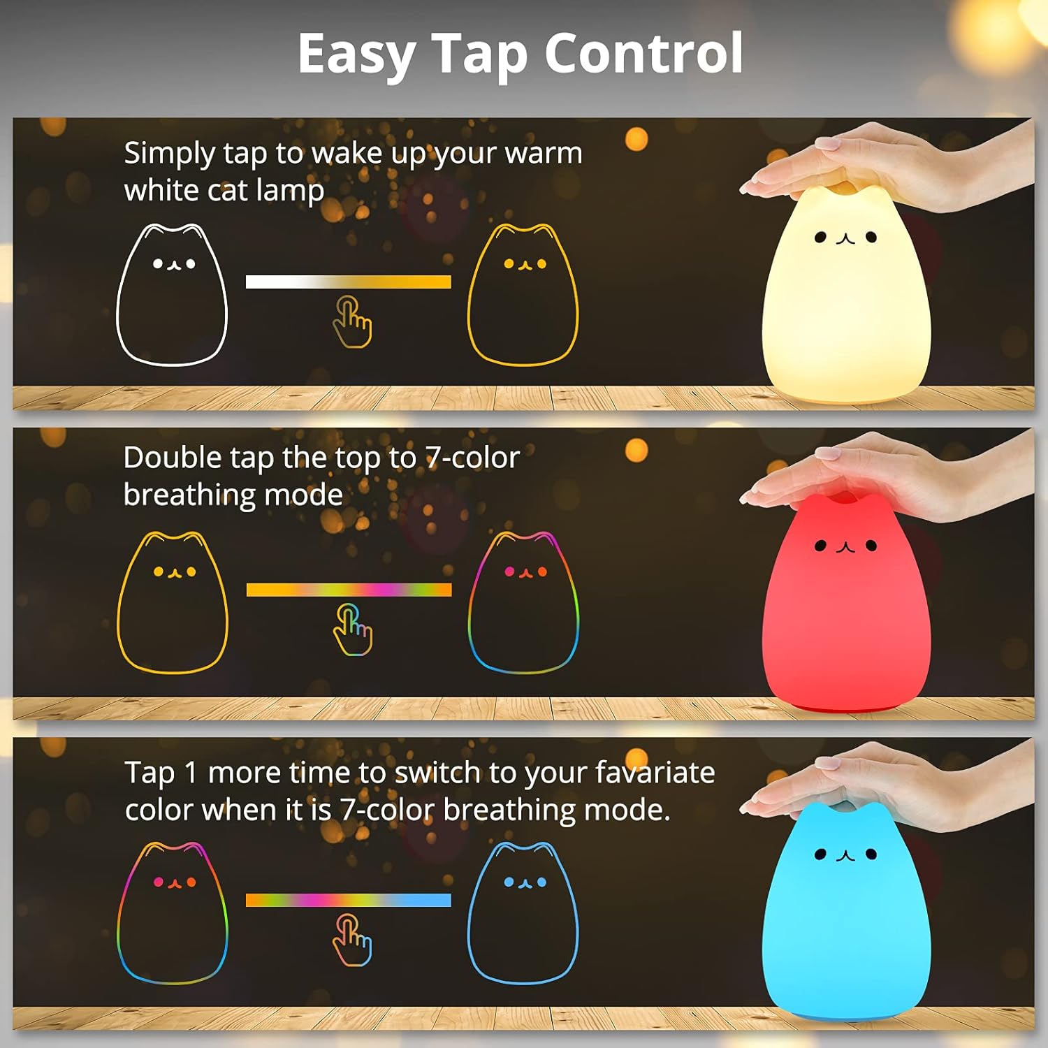 Cute Kitten Night Light