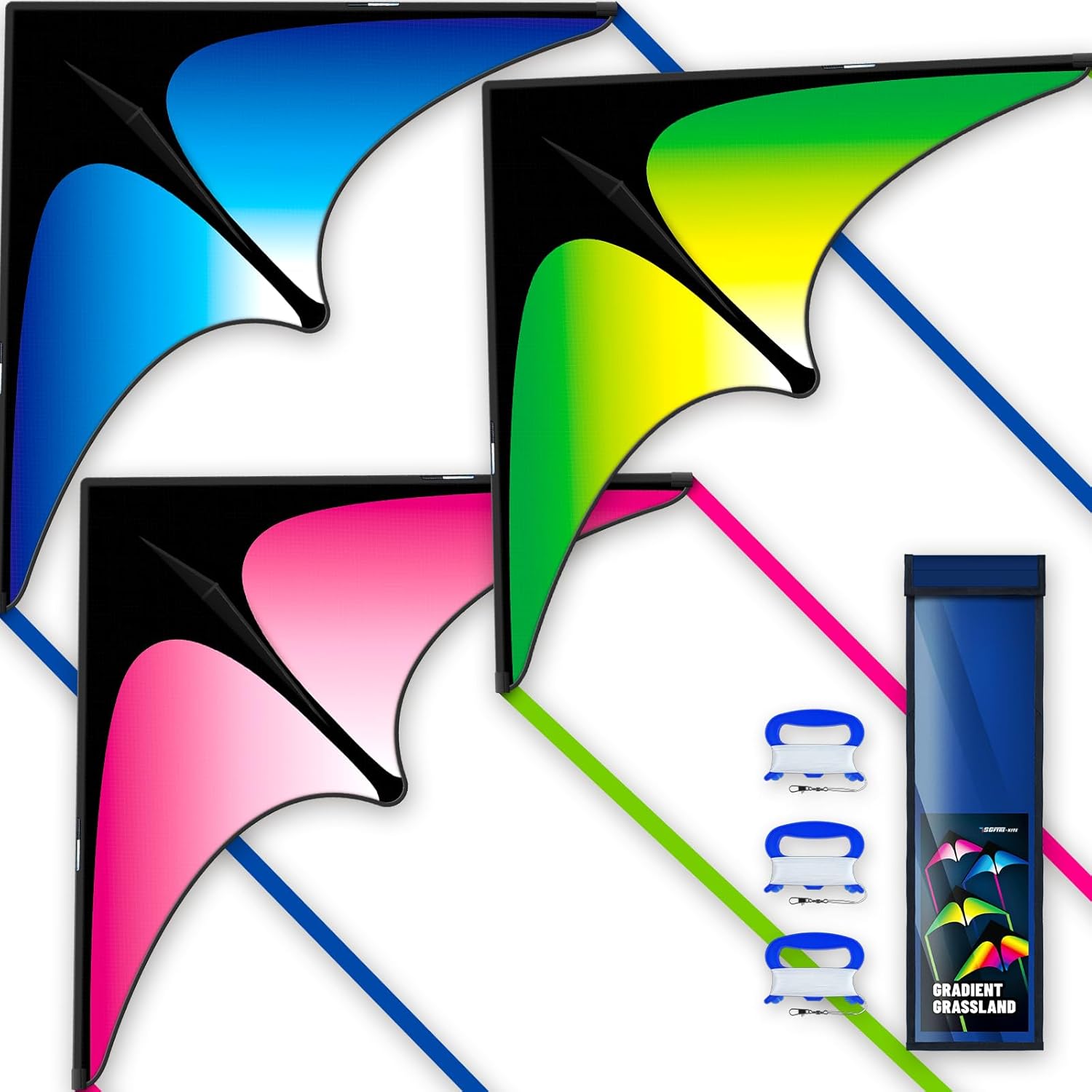 3 Piece Kite Set for Kids and Adults