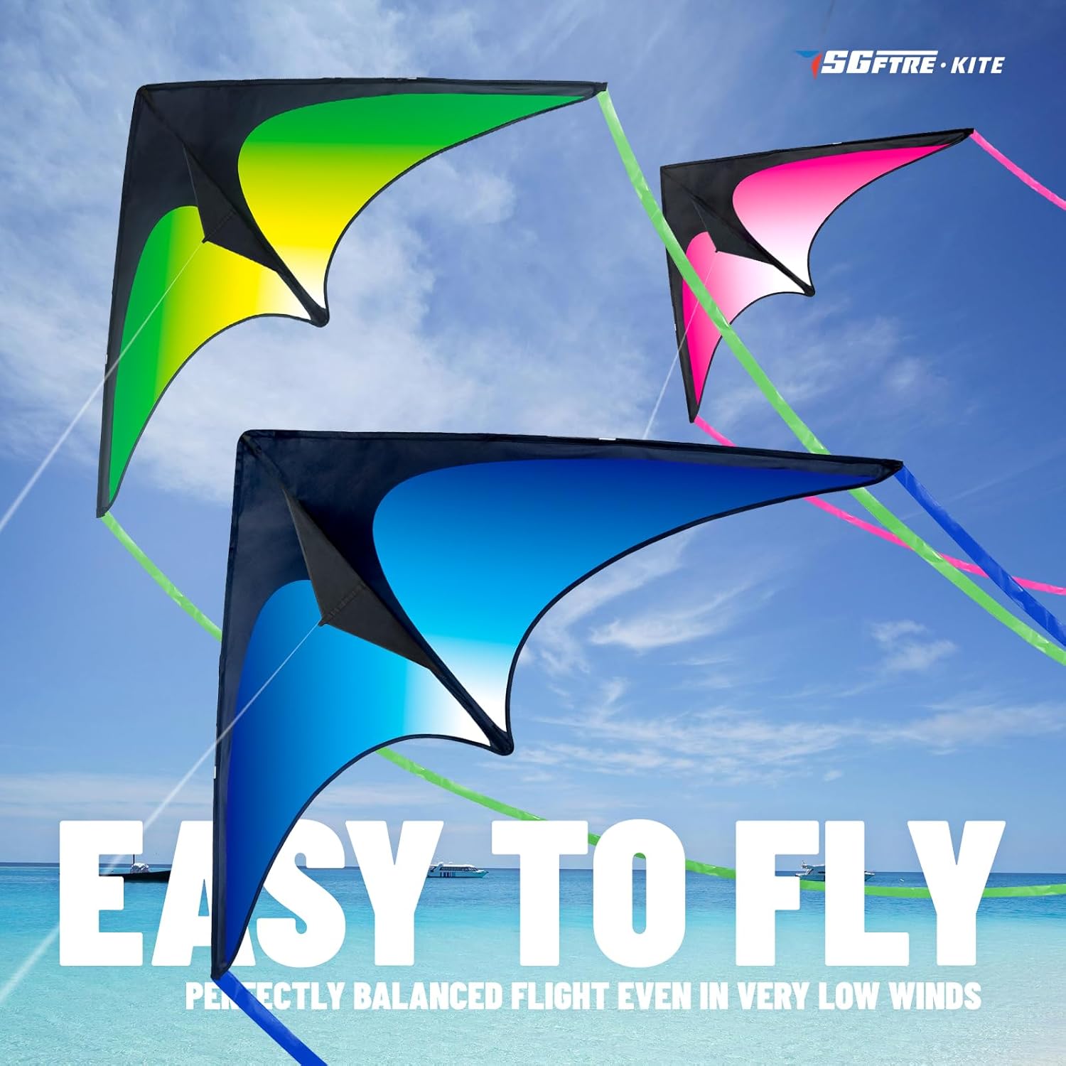 3 Piece Kite Set for Kids and Adults