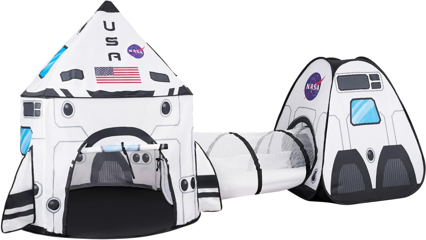 White Rocket Ship Pop Up Play Tent