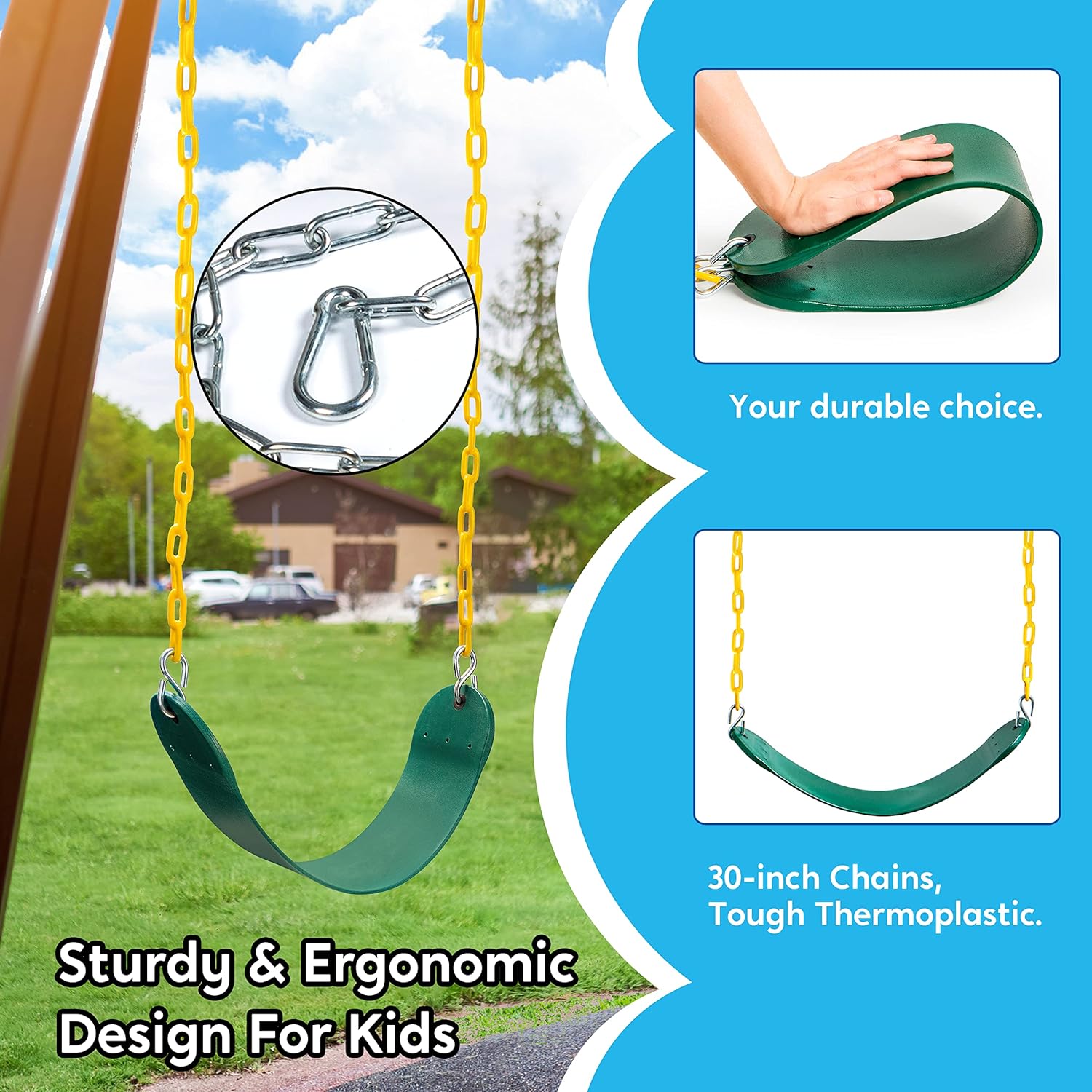 Heavy Duty Swing Seat Green