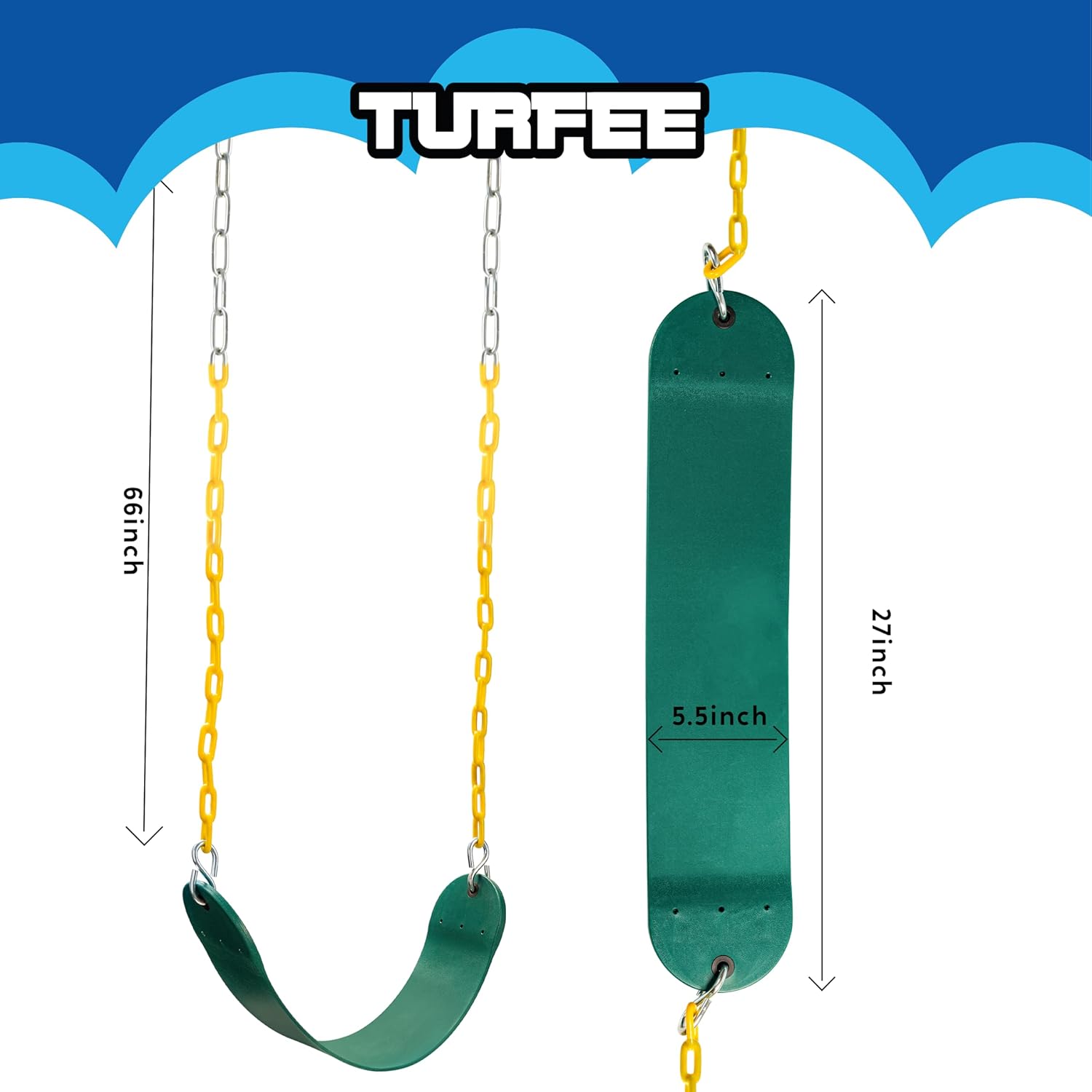 Heavy Duty Swing Seat Green
