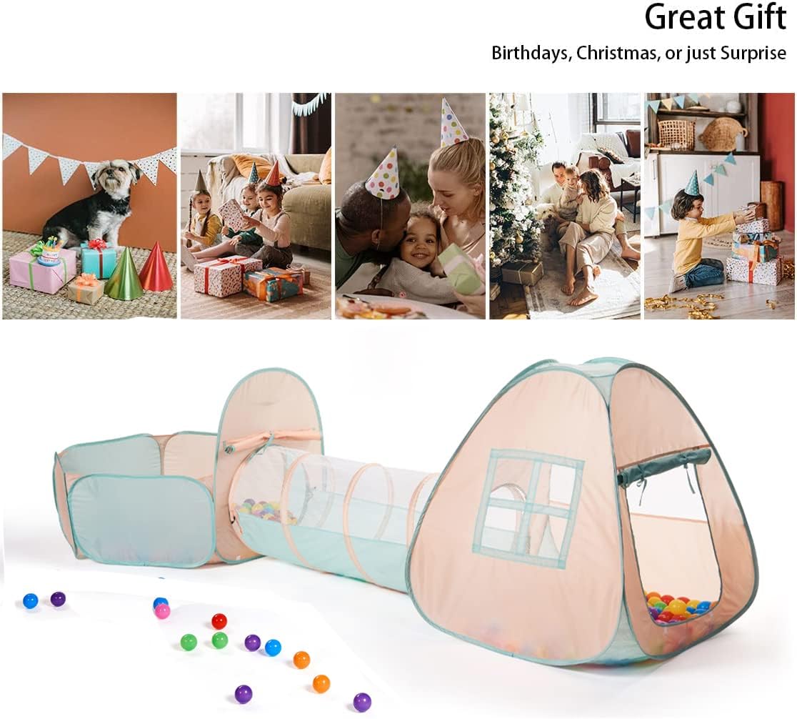 3-in-1 Pop-Up Kids Play Tent