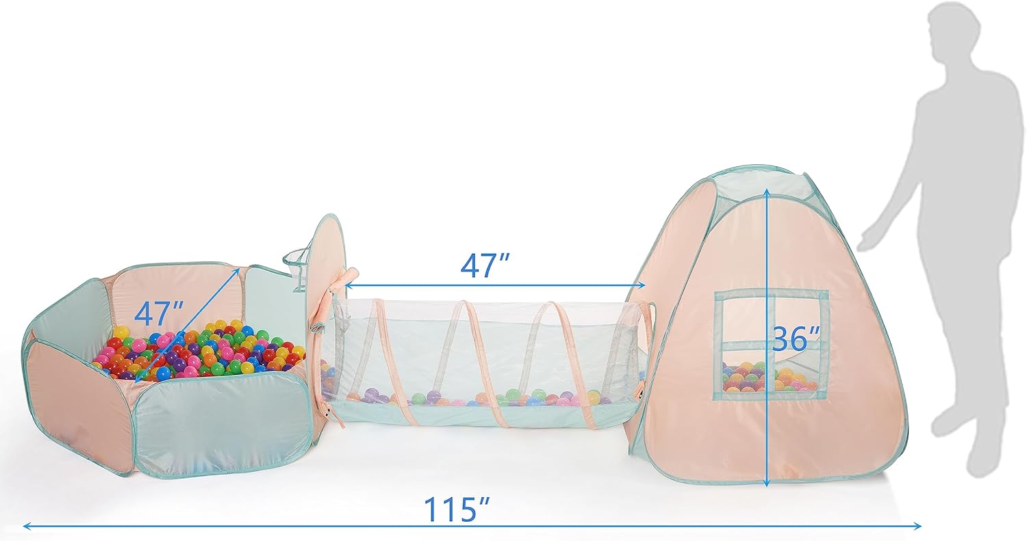 3-in-1 Pop-Up Kids Play Tent