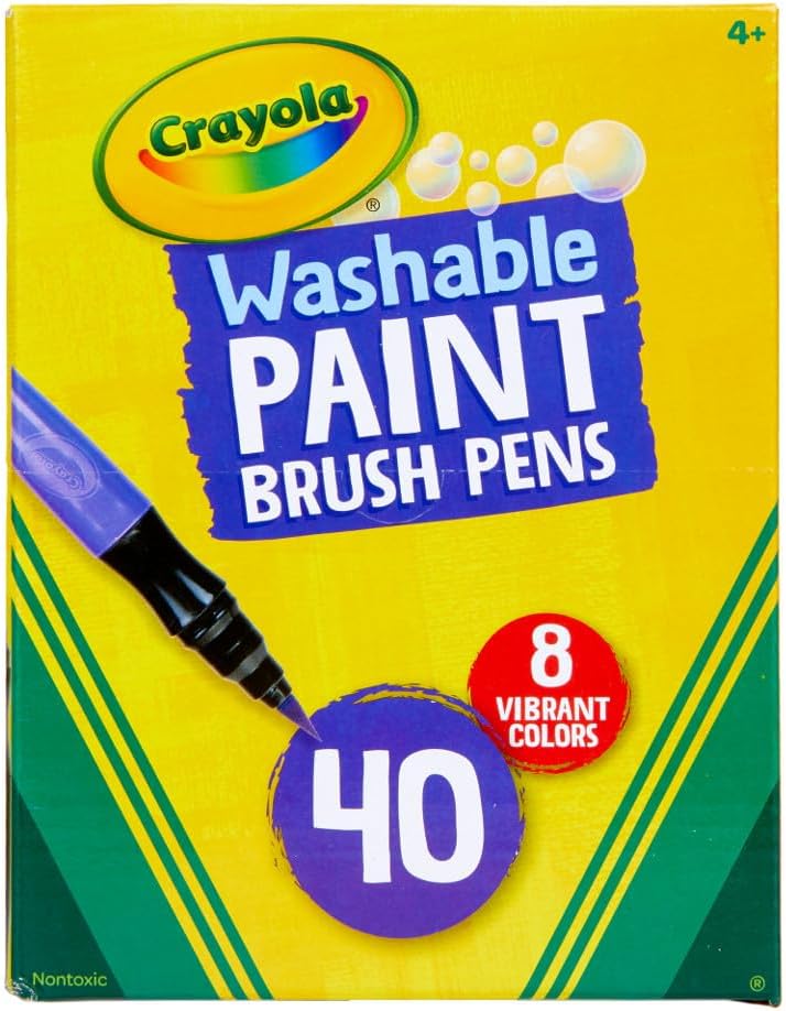 40pcs Crayola Erika Dripless Paintbrushes