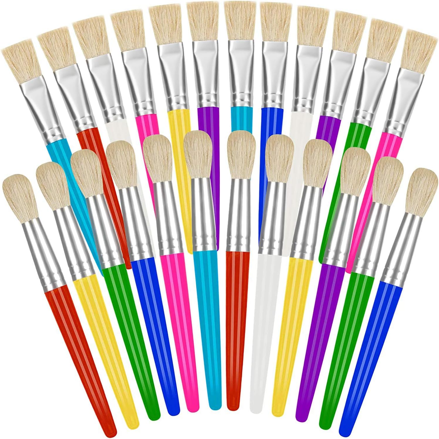 24 Pack Children's Paintbrushes Bulk