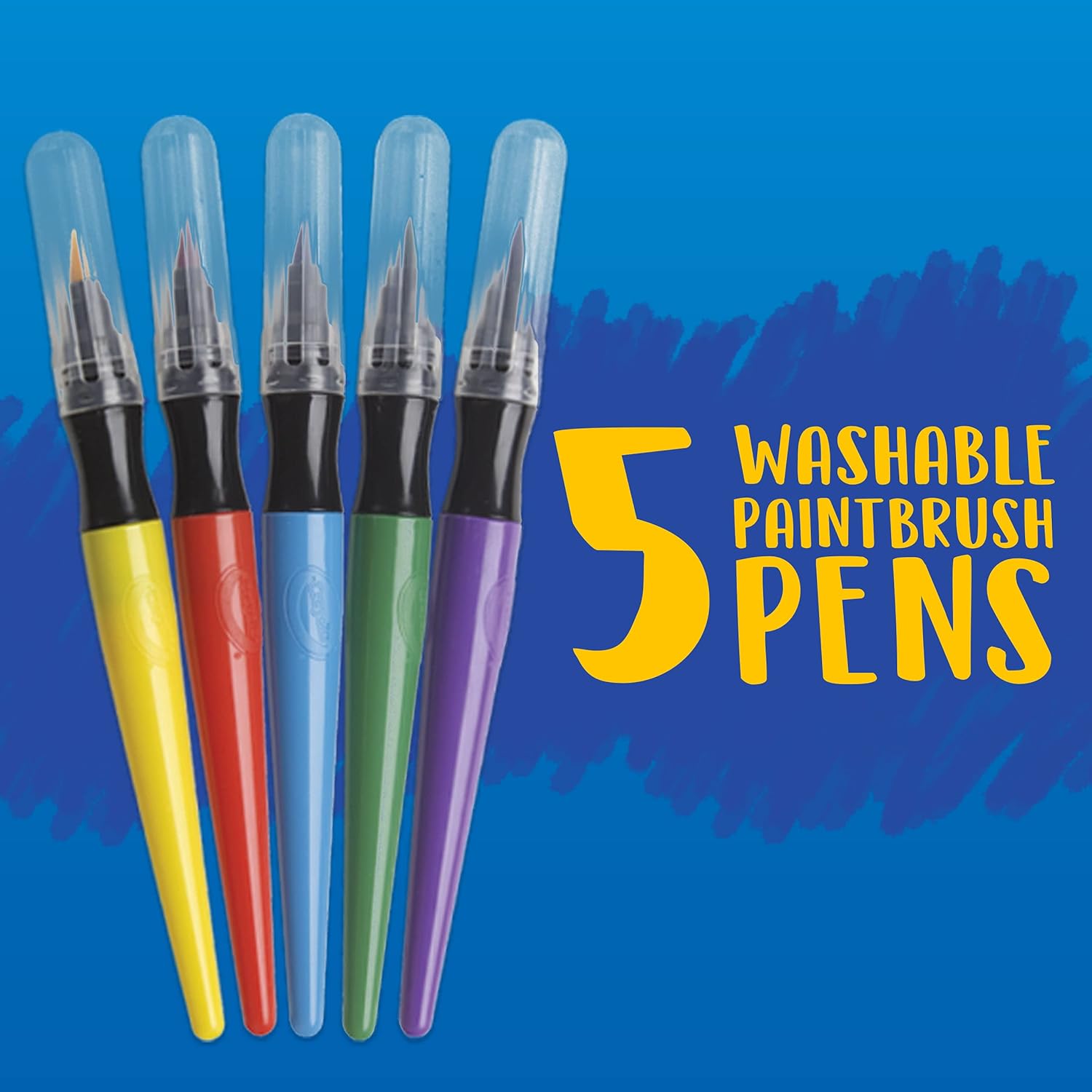 5's Crayola Washable Non-Drip Paint Brushes