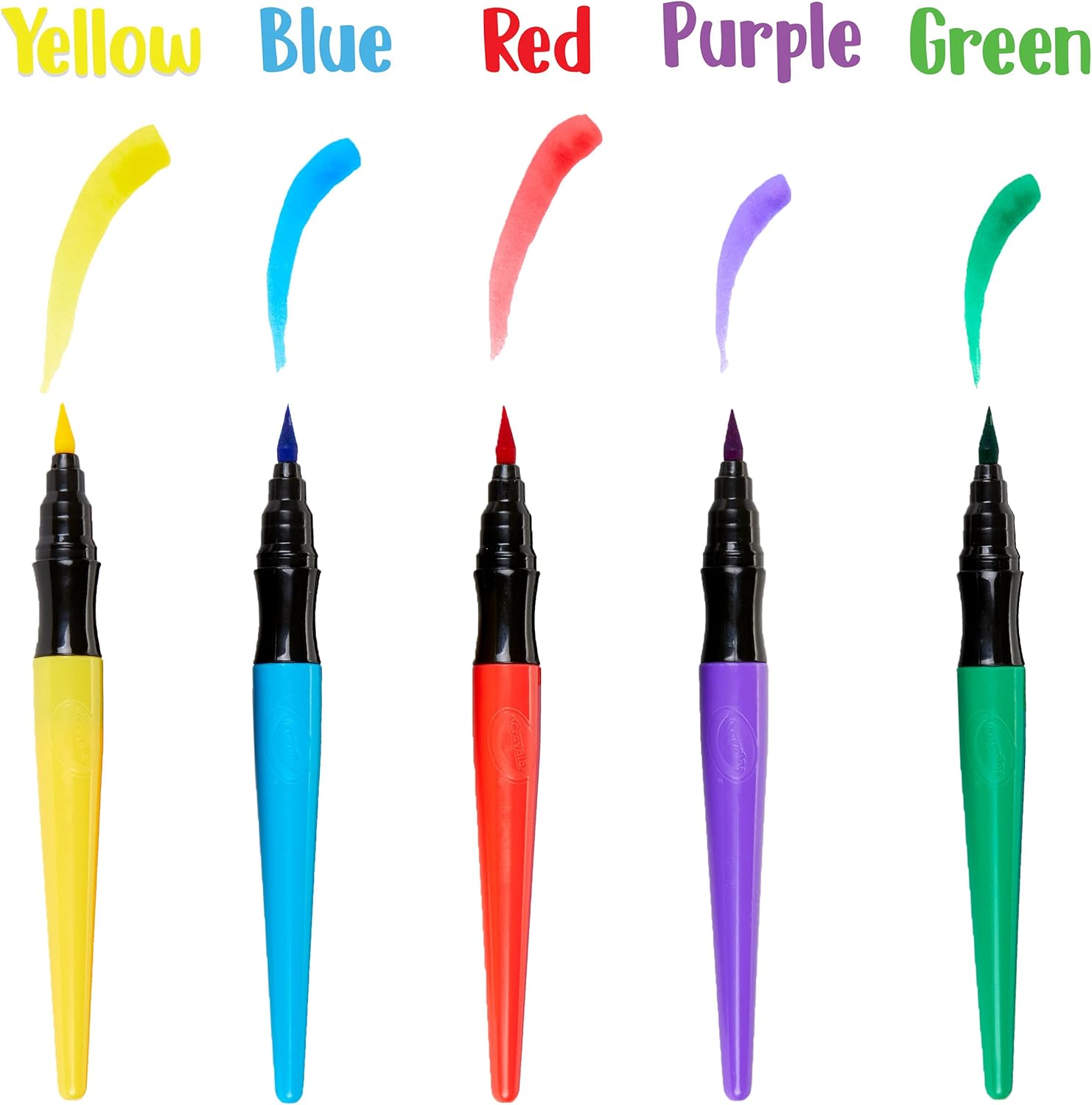 5's Crayola Washable Non-Drip Paint Brushes