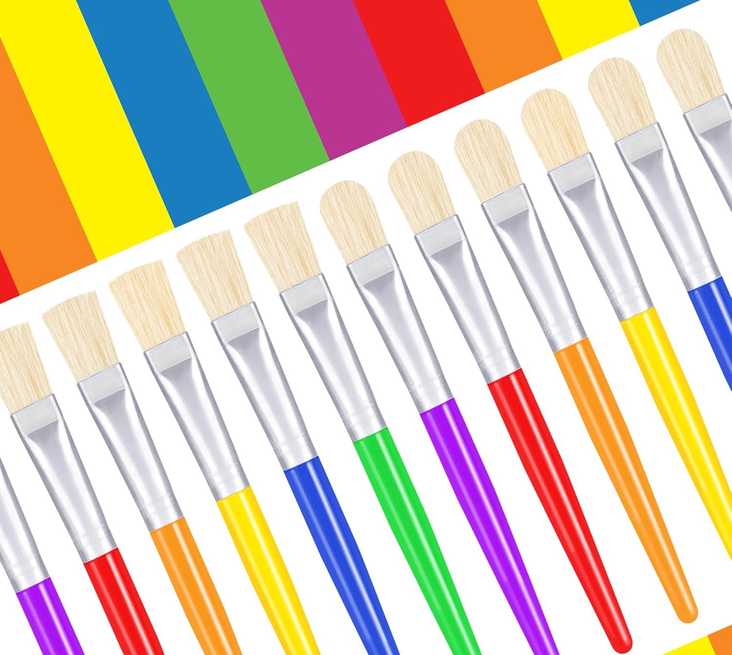 12 Round/Flat Large Children's Brushes