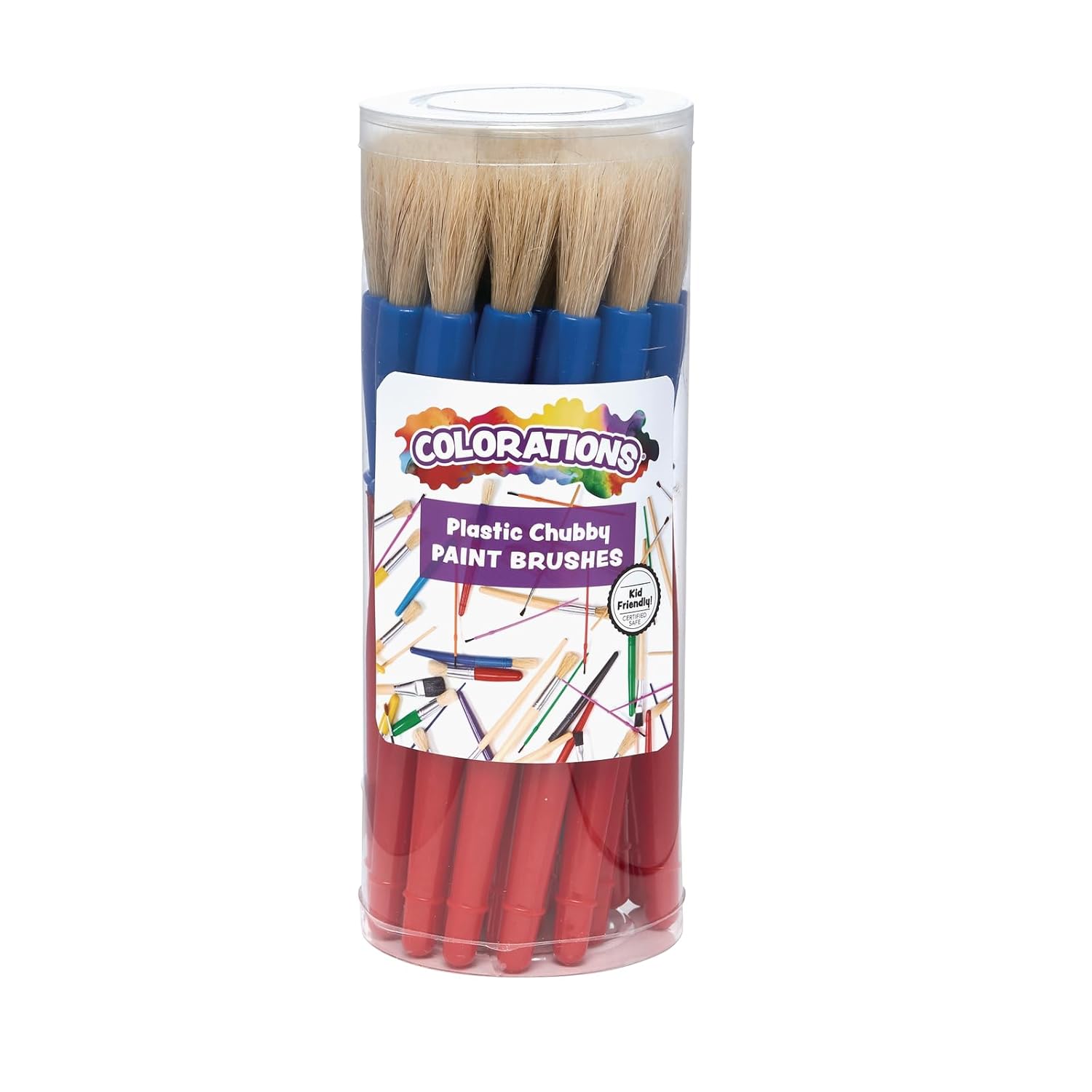 24 Pack Plastic Handle Brushes