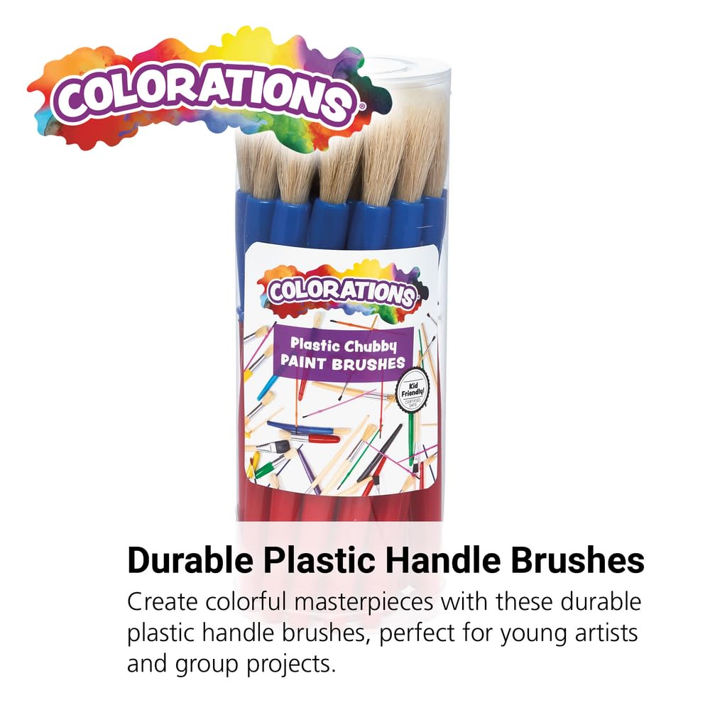 24 Pack Plastic Handle Brushes